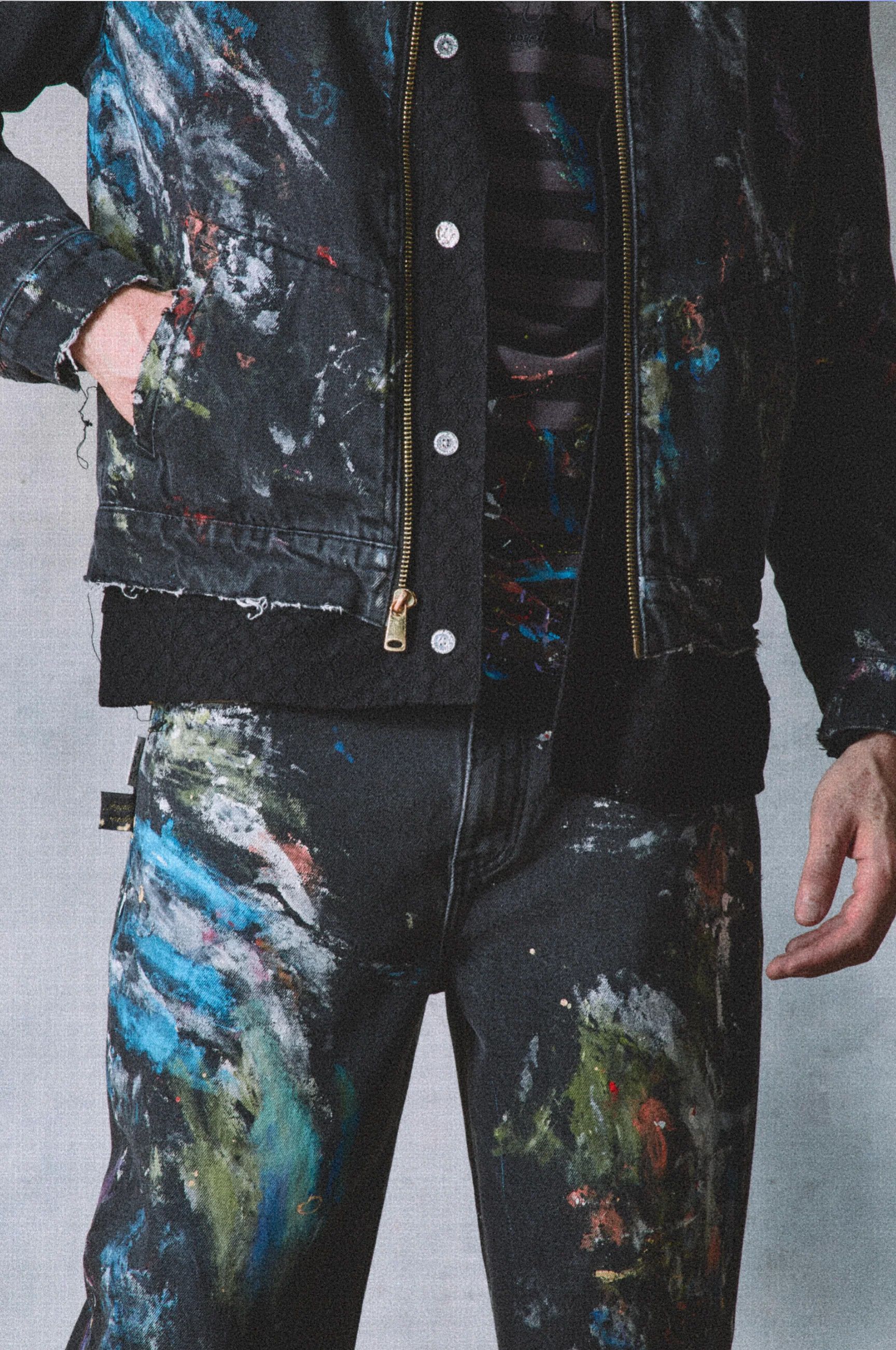 Advisory Board Crystals × Guess Abc. x Guess "Abc?" Painter's Denim pants Size US 34 / EU 50 - 4 Thumbnail