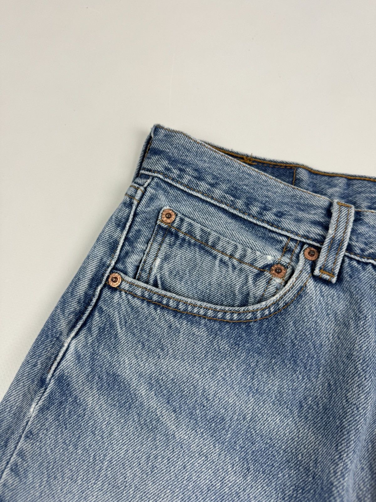 Levi's 1990’s Vintage Levi’s 501 Repaired Washed Denim Jeans USA Size US 31 - 7 Thumbnail
