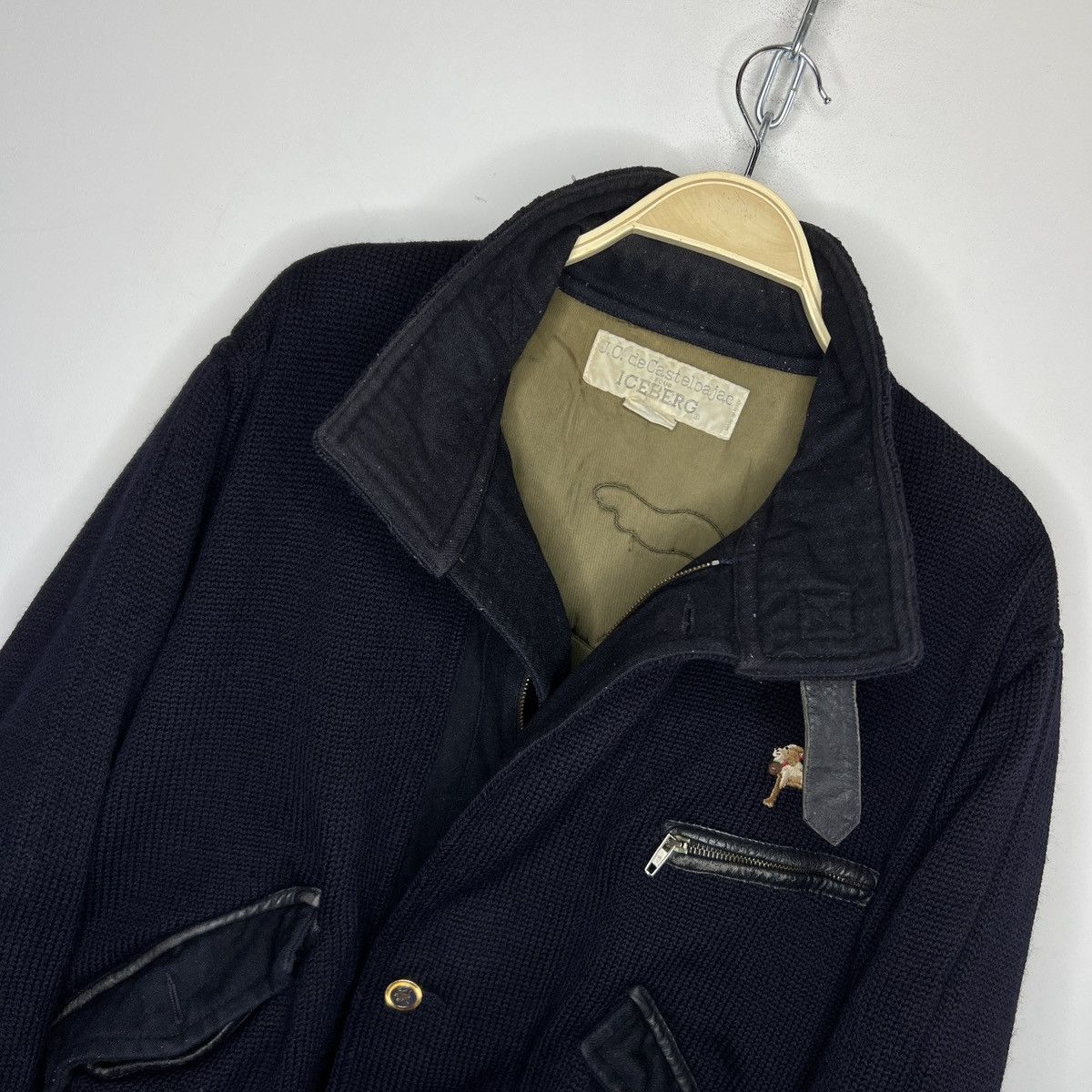 Iceberg × Jean Charles De Castelbajac JC de Castelbajac pour ICEBERG Vintage 80s Wool Navy Jacket Size US M / EU 48-50 / 2 - 7 Thumbnail
