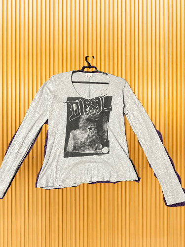 Diesel × Vintage Diesel rare punk logo vintage long sleeve Size L / US 10 / IT 46 - 1 Thumbnail