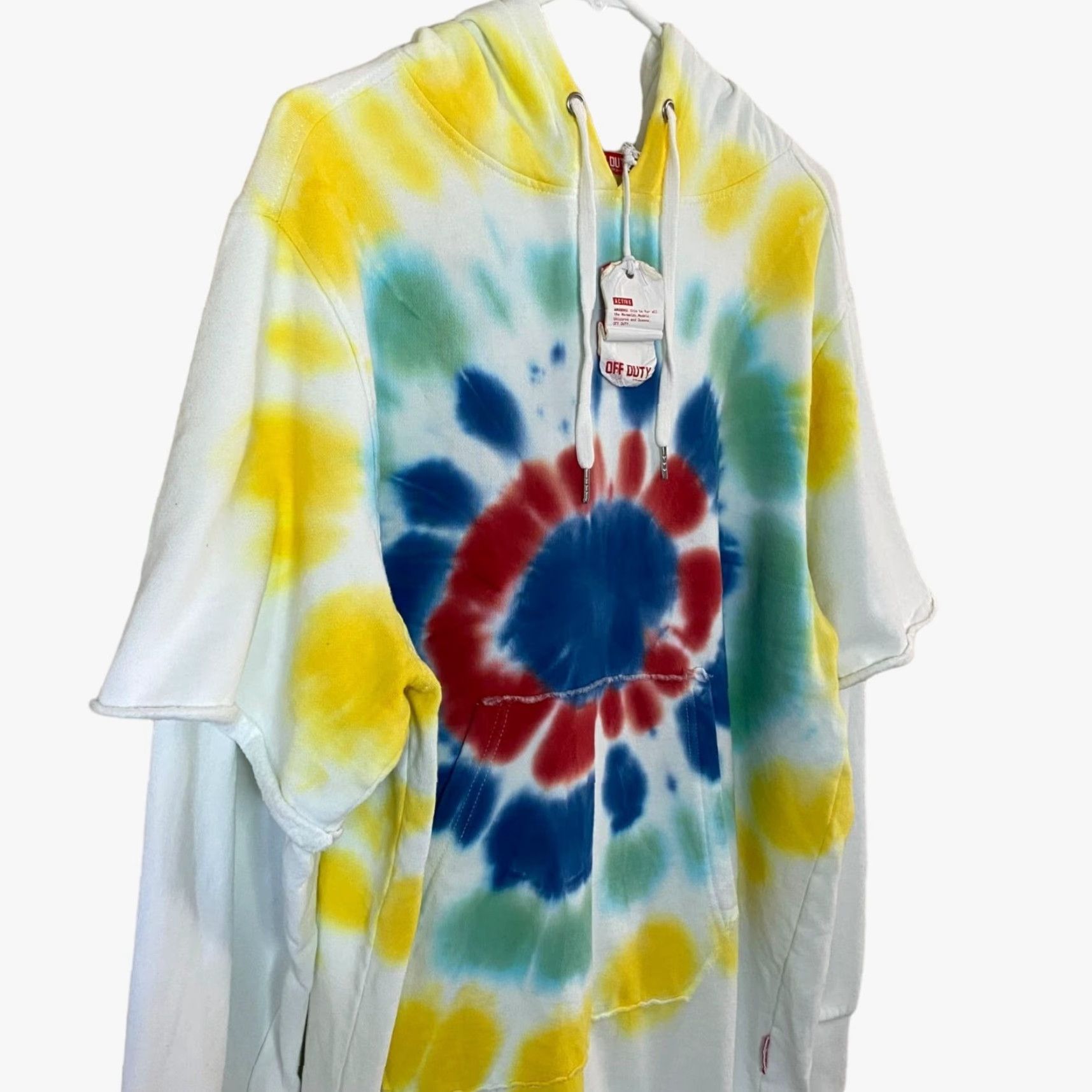 Vintage VINTAGE The laundry Room Tie-Dye Surfer Hoodie Sweatshirt White XL Long-Sleeve Mens Pullover Cotton Blend Pockets New Size US XL / EU 56 / 4 - 4 Thumbnail