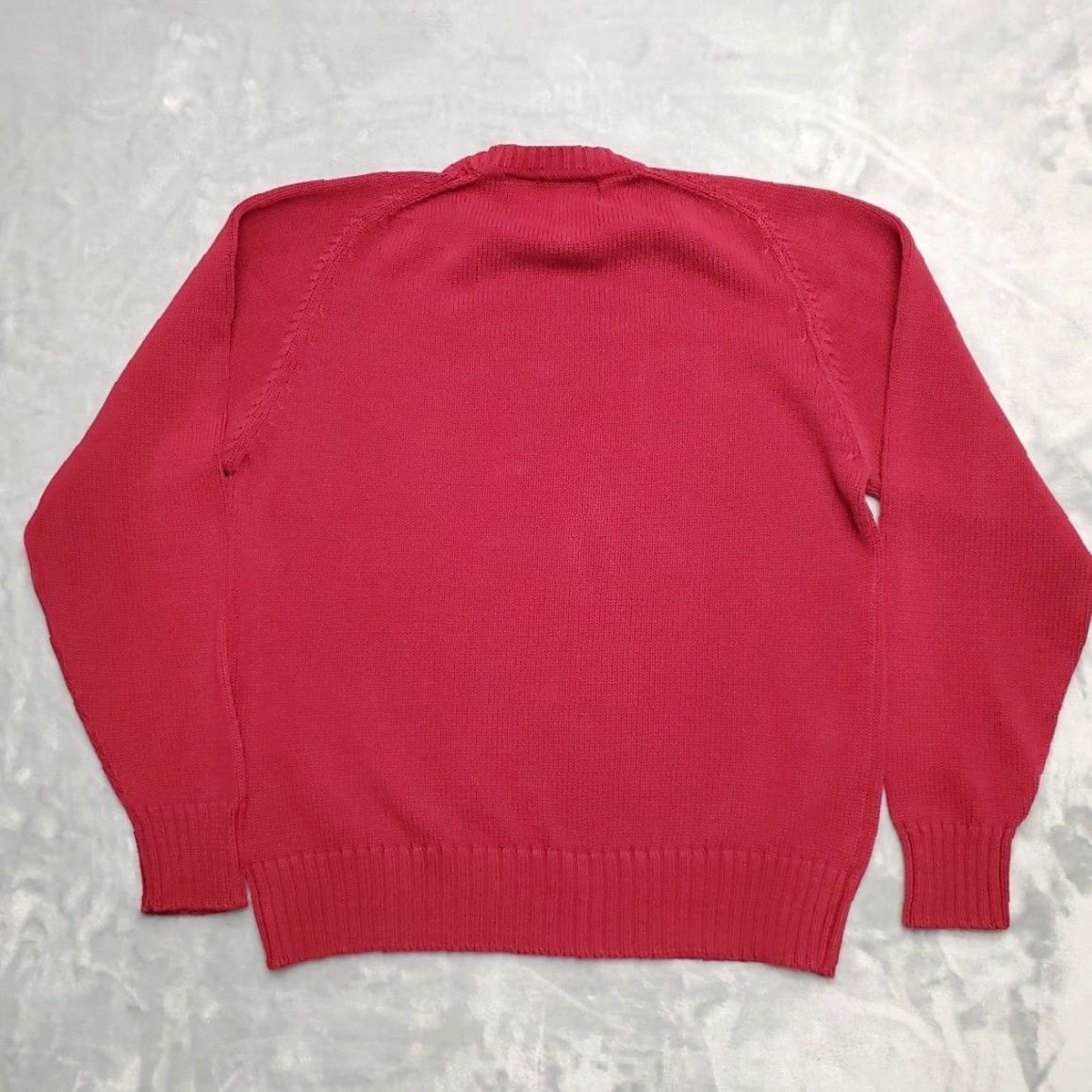 Vintage VINTAGE The Men's Store Sweater Shirt Mens M Red 100% Cotton Ribbed Grandpa 60s 70s Size US M / EU 48-50 / 2 - 7 Thumbnail