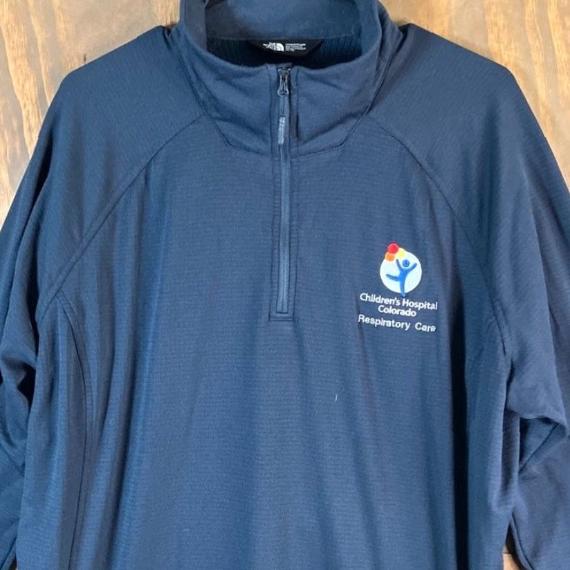 The North Face The North Face Womens Sweatshirt Navy Blue 1/4 Zip Mock Long Sleeve XXL Size XXL / US 16-18 / IT 52-54 - 2 Thumbnail