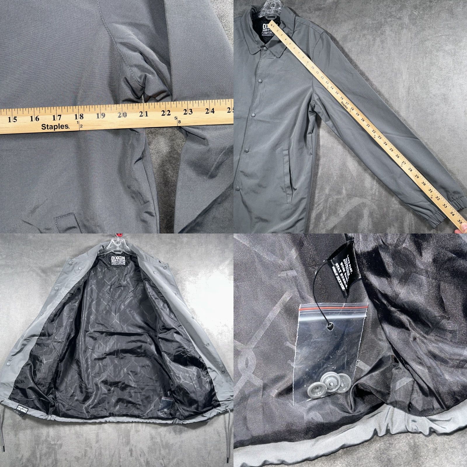 Vintage Dixxon Ground Up Customs Windbreaker Jacket Gray Snap Front Workwear Mens Medium Size US M / EU 48-50 / 2 - 8 Thumbnail