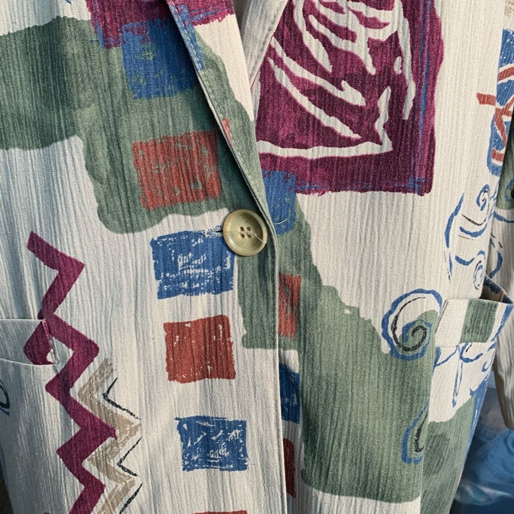 Vintage Vintage Alfred Dunner Oversized Abstract Print Blazer Jacket Size XL / US 12-14 / IT 48-50 - 8 Thumbnail