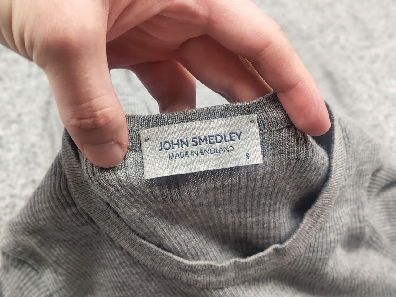 John Smedley John Smedley elastic ribbed Crewneck Sweater Long sleeve Size US S / EU 44-46 / 1 - 8 Thumbnail