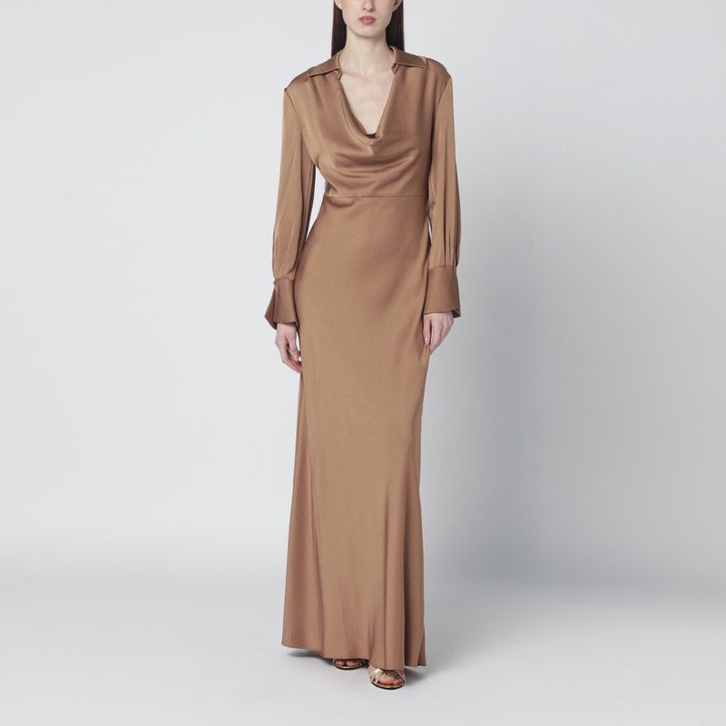 Simkhai Adelle Satin Dress With Draping