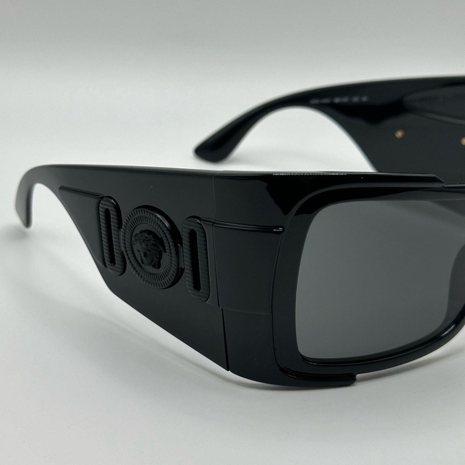 Versace NEW VERSACE VE4451 GB1/87 Black Dark Grey Unisex Sunglasses Size ONE SIZE - 7 Thumbnail