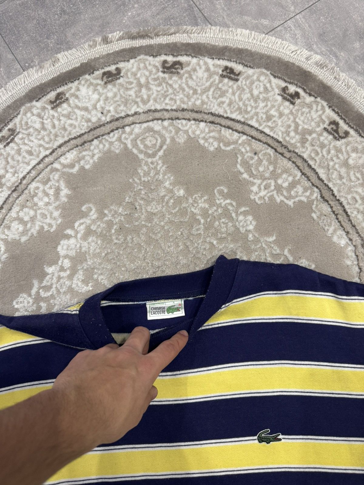 Lacoste Vintage Lacoste Striped Sweatshirt Crewneck Jumper Size US M / EU 48-50 / 2 - 2 Thumbnail