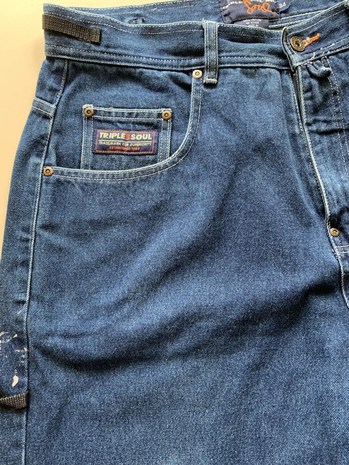 Triple 5 Soul Vintage Triple 5 Soul NYC Baggy x Carpenter Jeans wide Leg Size US 34 / EU 50 - 4 Thumbnail