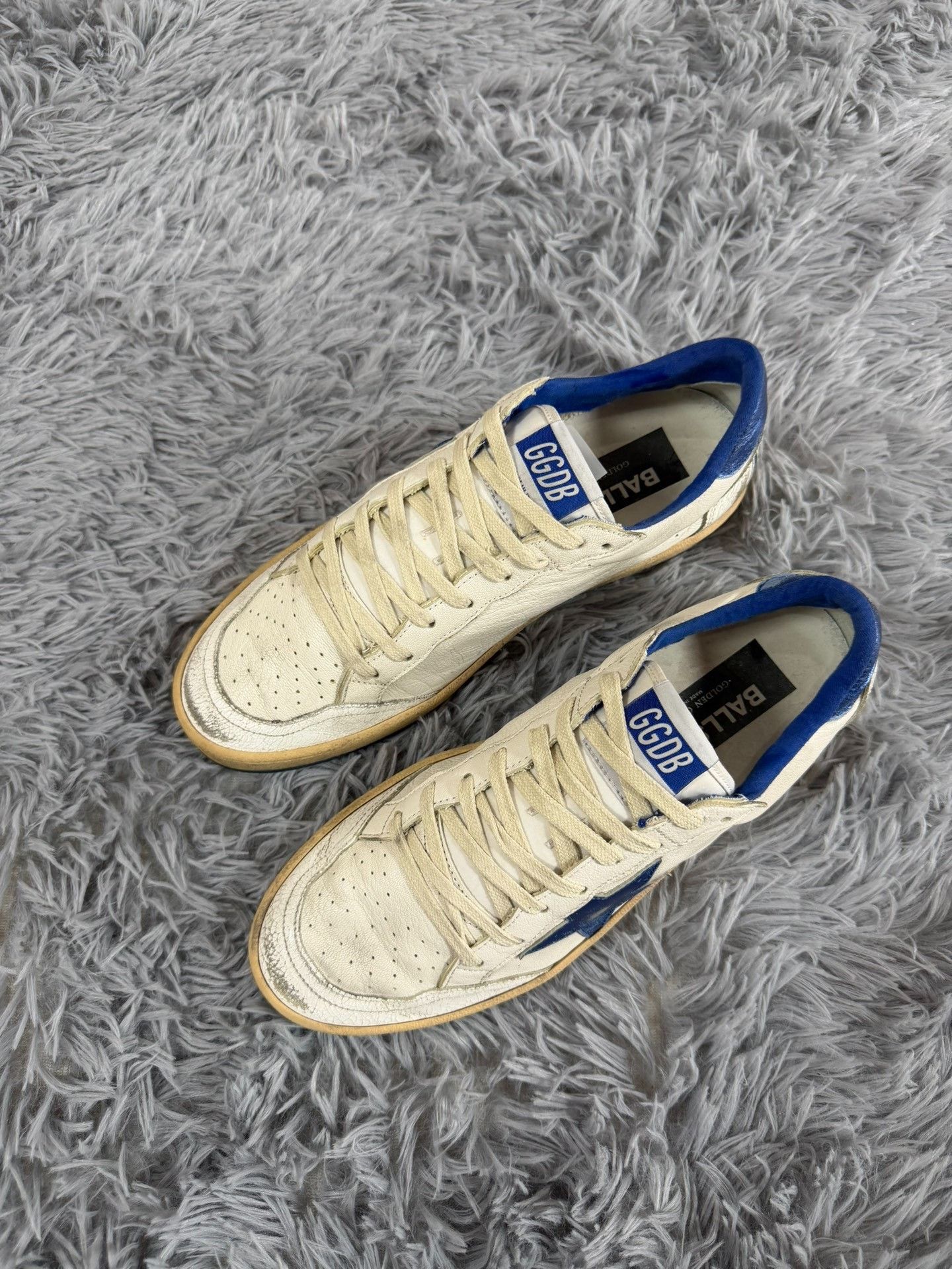 Golden Goose Golden Goose Distressed Blue Lowtop Sneakers 7 Men Size US 7 / EU 40 - 1 Thumbnail