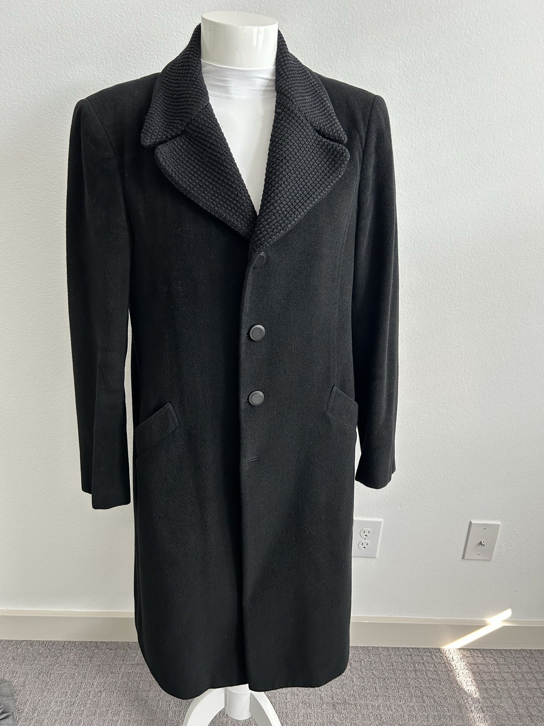 Emporio Armani Emporio Armani Angora Wool Over Coat 42—Cotton Knit collar Size US L / EU 52-54 / 3 - 1 Thumbnail