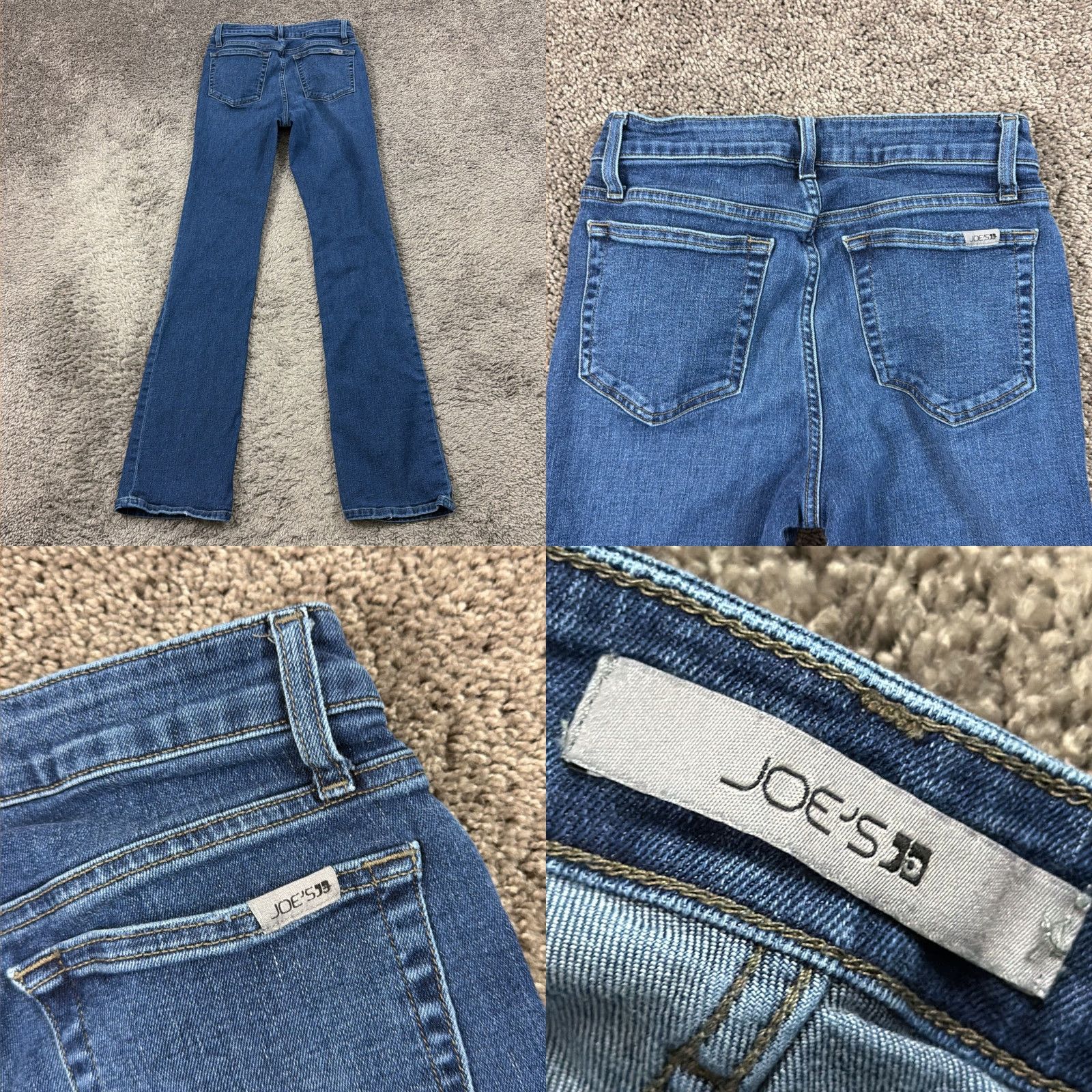 Vintage VINTAGE Joe's Jeans Women 27 Bootcut Dark Wash Denim Stretch Centaurus 24x33 Jeans Womens Size 27" / US 4 / IT 40 - 8 Thumbnail