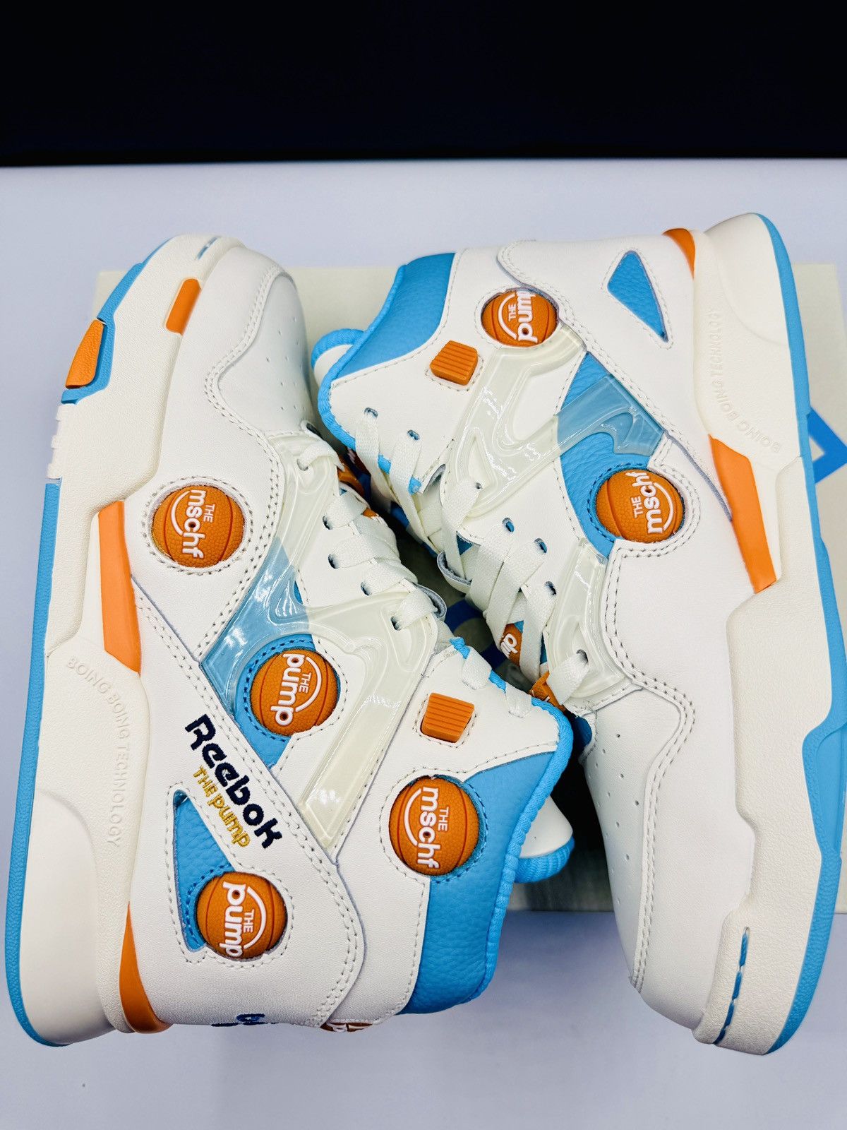 MSCHF MSCHF x Reebok Omni Zone IX Pump size 6 Blue Orange MSCHF013 Size US 6 / EU 39 - 13 Thumbnail