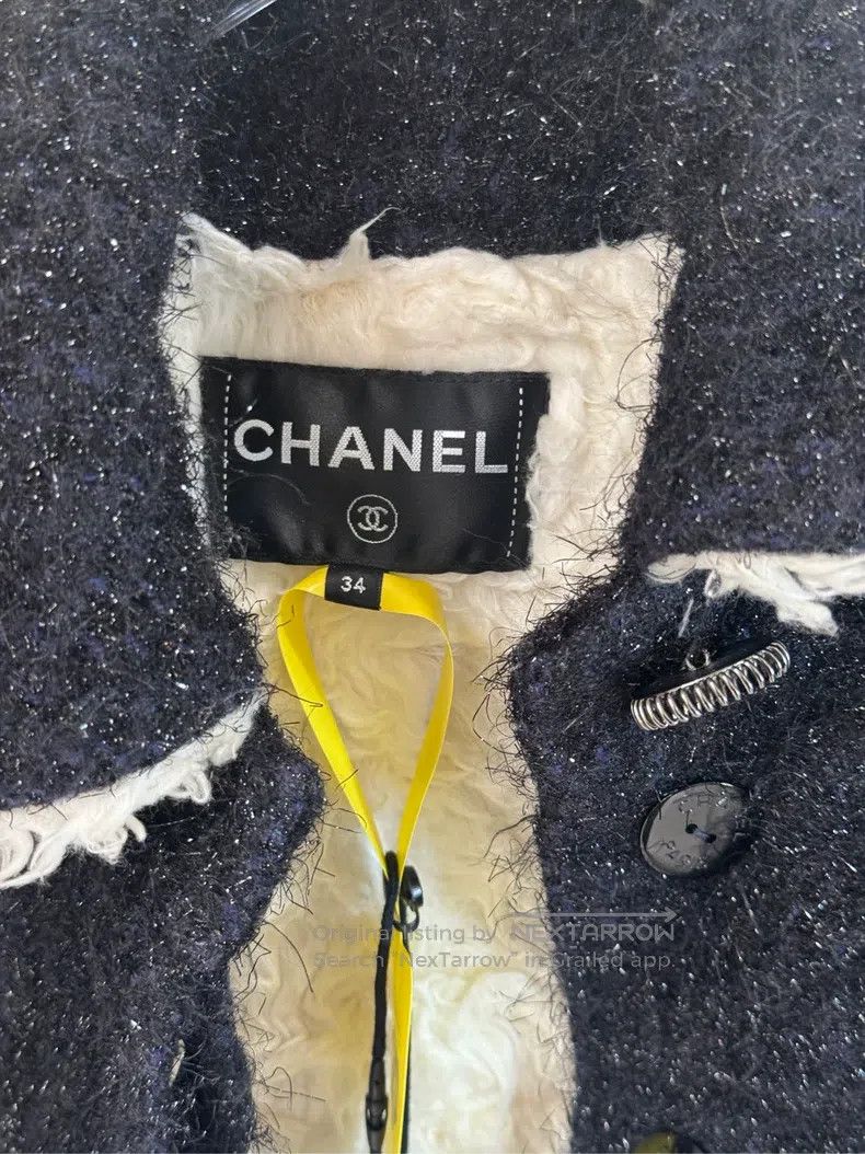 Chanel Chanel Black glitter pure wool coat Size XXS / US 00 / IT 34 - 3 Thumbnail