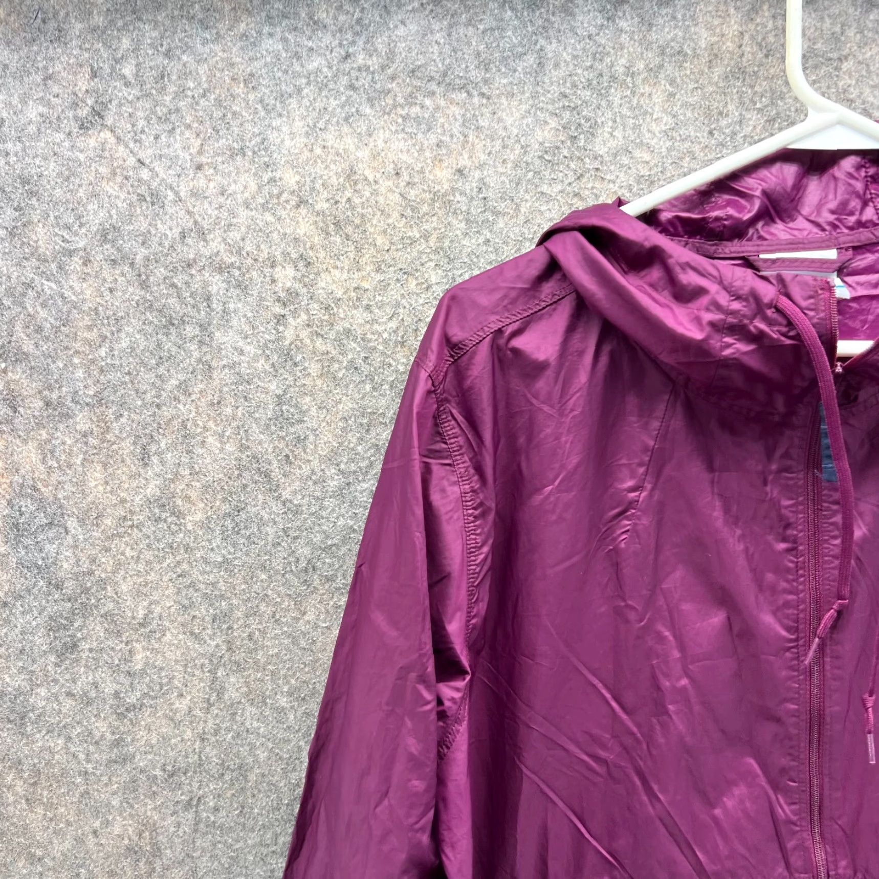 Pinko Columbia Jacket Women Large Purple Windbreaker Full Zip Anorak Hoodie Vtg Size L / US 10 / IT 46 - 4 Thumbnail