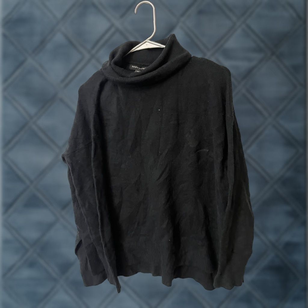 Banana Republic Banana Republic Long Sleeve Pullover Turtleneck Black Size M Womens Shirt Pullover Cotton Knitted Solid 90s/Vintage? Size M / US 6-8 / IT 42-44 - 1 Thumbnail