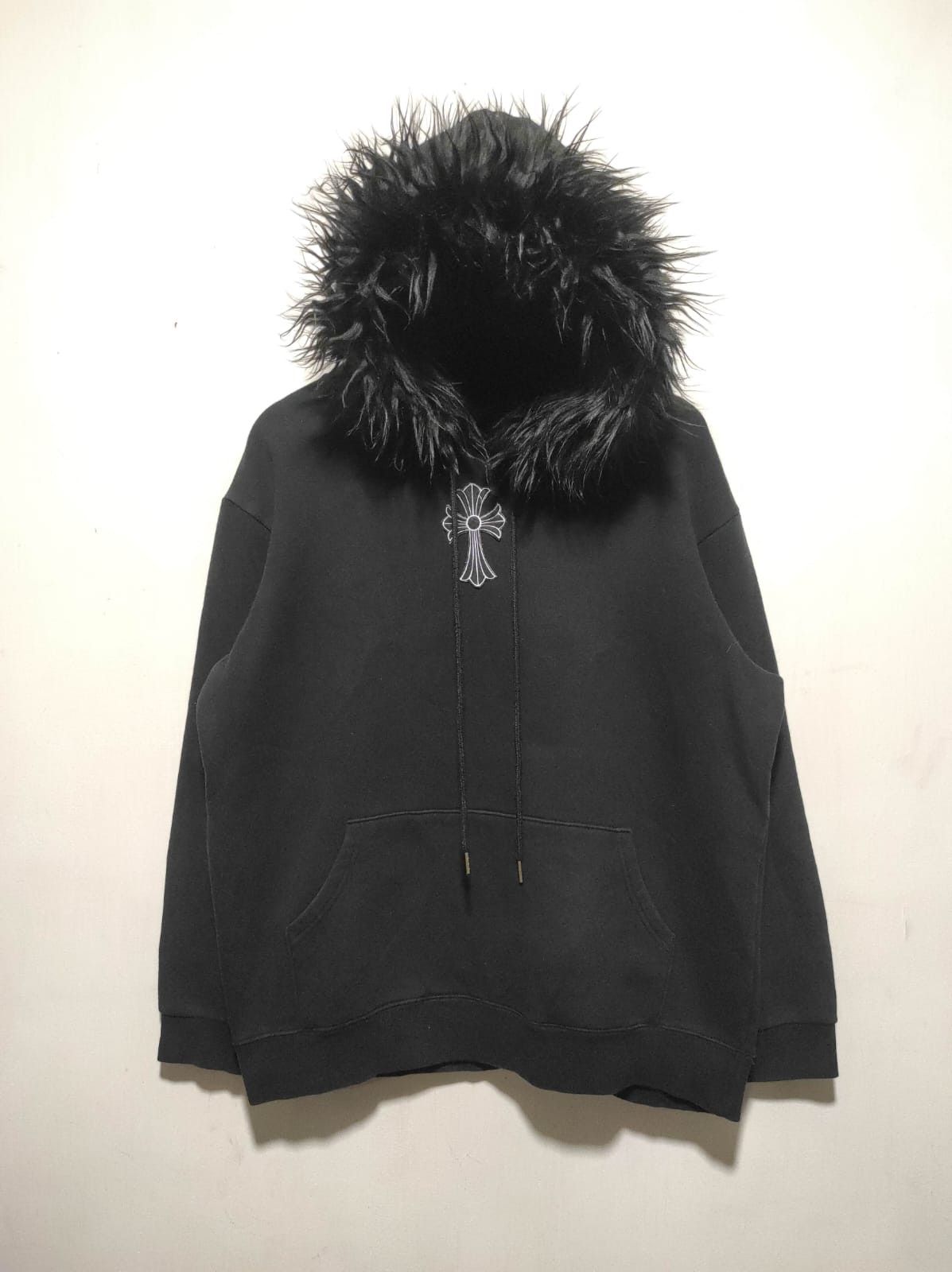 Japanese Brand Black Cross fur hoodie ifsix LGB vkei style Size US M / EU 48-50 / 2 - 3 Thumbnail