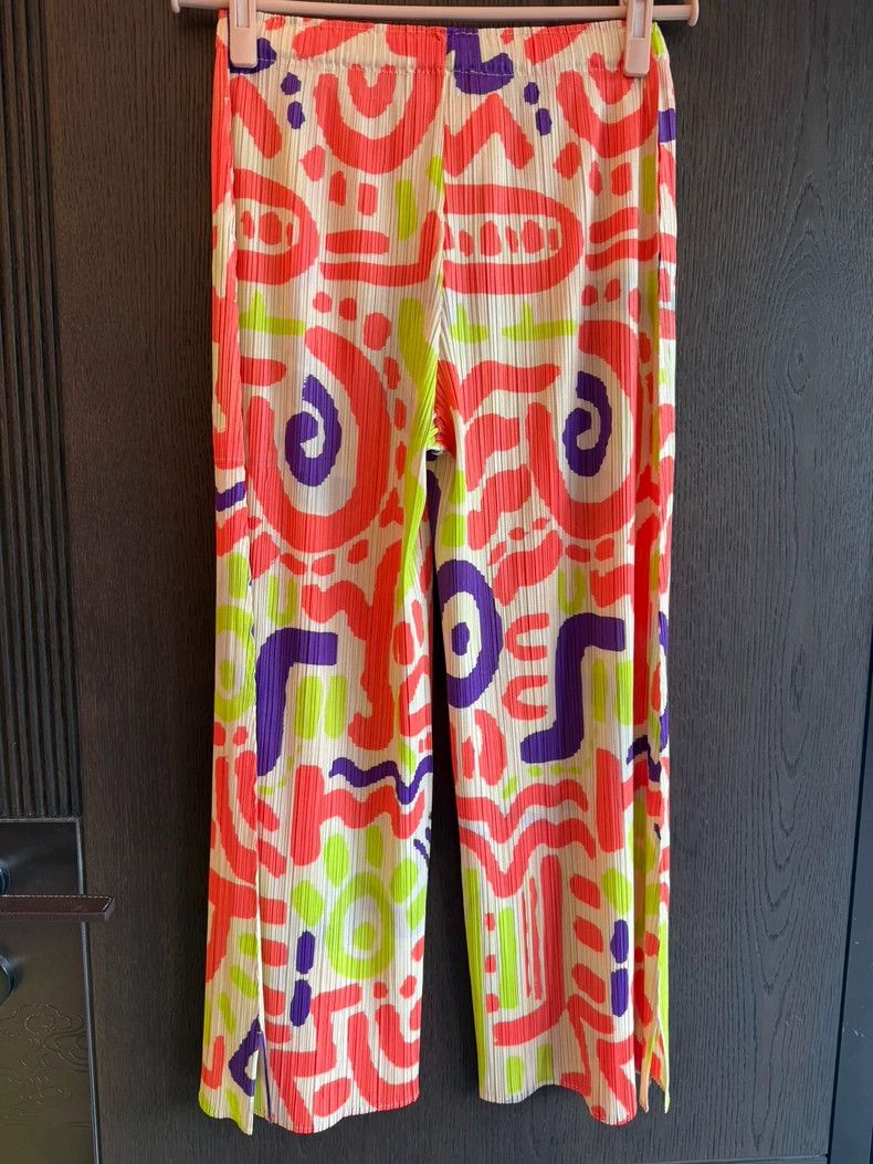 Issey Miyake Issey Miyake Colored oracle bone script trousers Size 26" / US 2 / IT 38 - 2 Thumbnail
