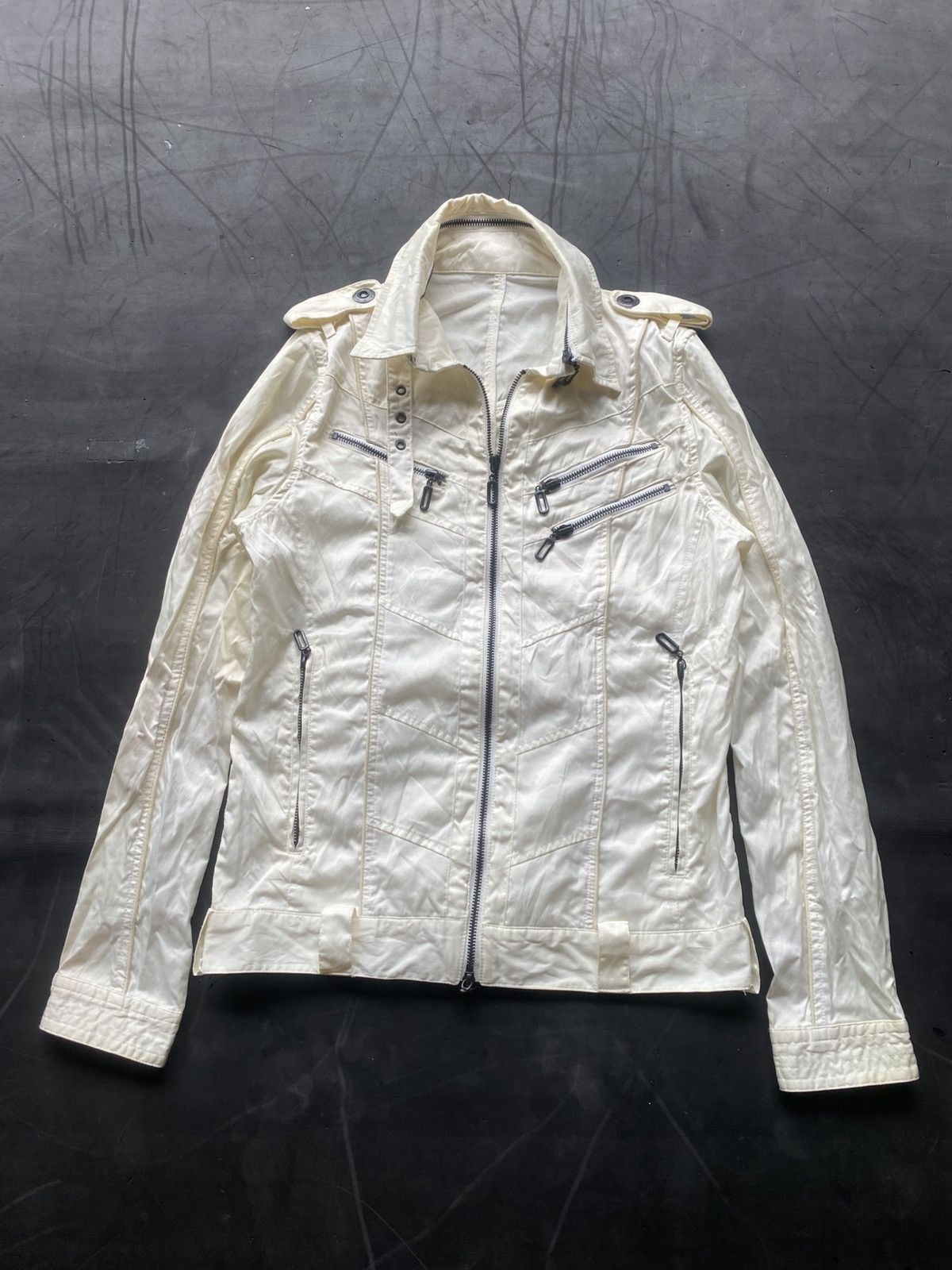 If Six Was Nine × Japanese Brand × Le Grande Bleu (L.G.B.) Pointchary japanese white biker jacket ifsix kmrii Size US M / EU 48-50 / 2 - 1 Thumbnail