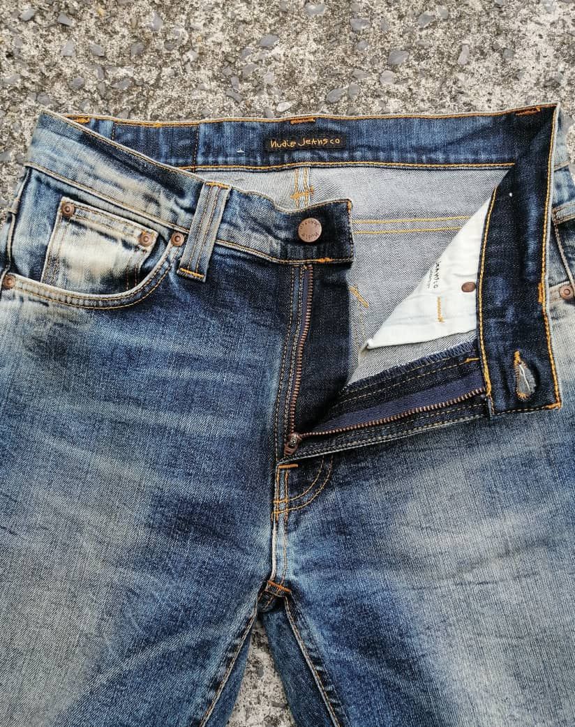 Nudie Jeans Nudie Jeans Lean Dean Dark Light Denim Jeans Size US 31 - 7 Thumbnail
