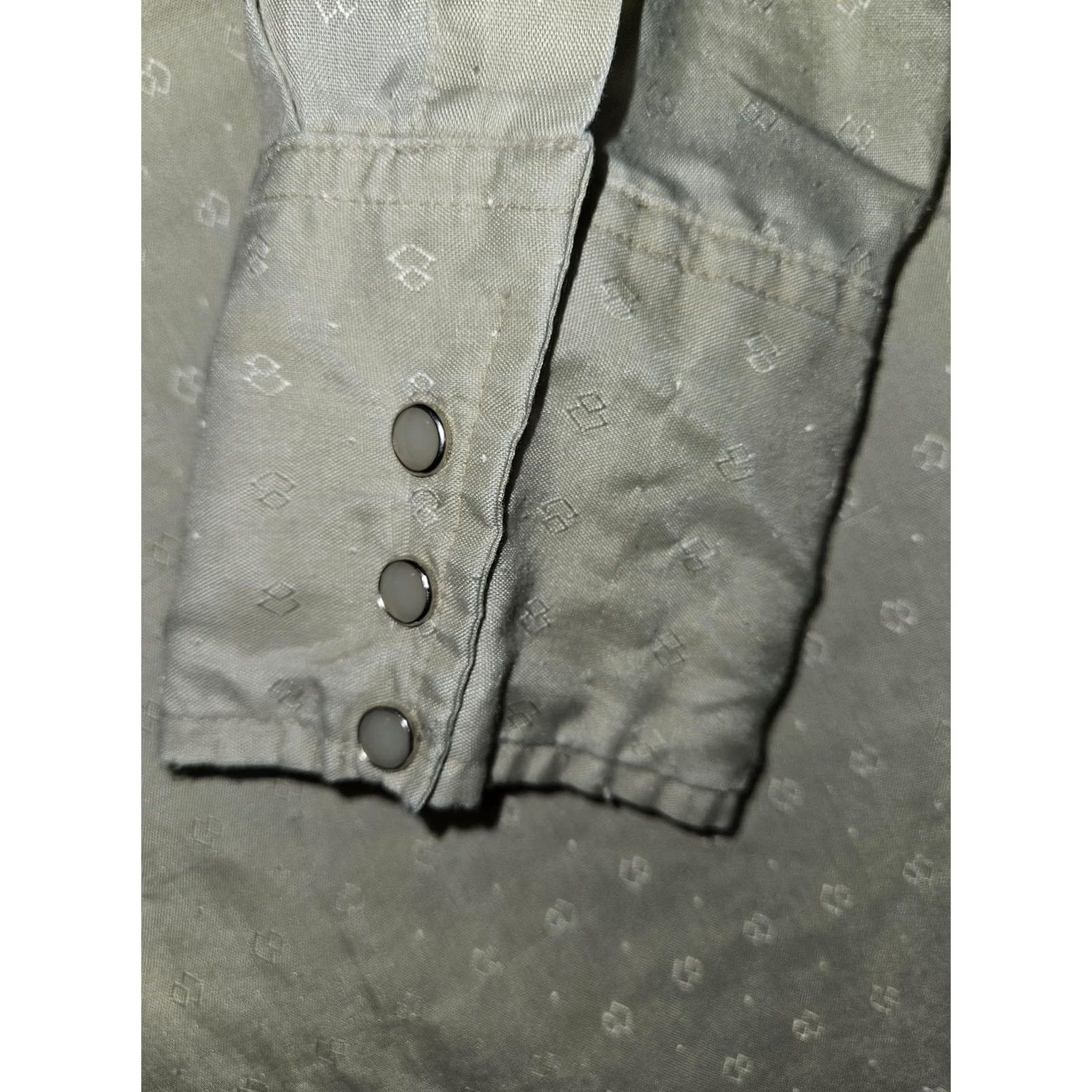 Express VINTAGE Express Riders Shirt Mens XL Sandstone Geometric Western Pearl Snap USA Size US XL / EU 56 / 4 - 7 Thumbnail