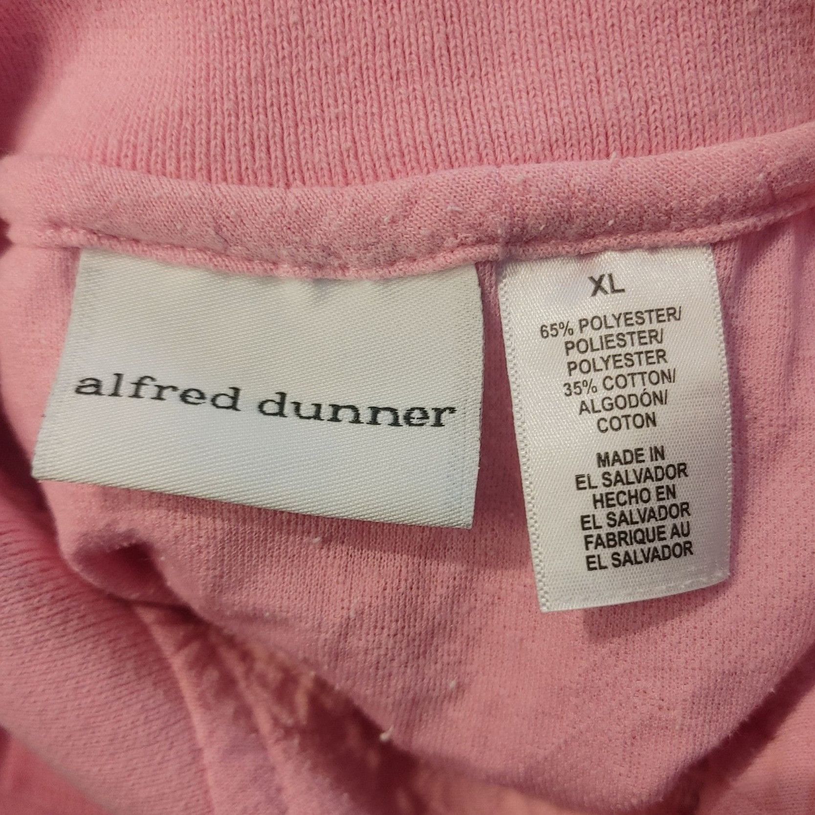 Other Alfred Dunner Women's Pink Floral Short Sleeve Collared Polo Size XL / US 12-14 / IT 48-50 - 3 Thumbnail