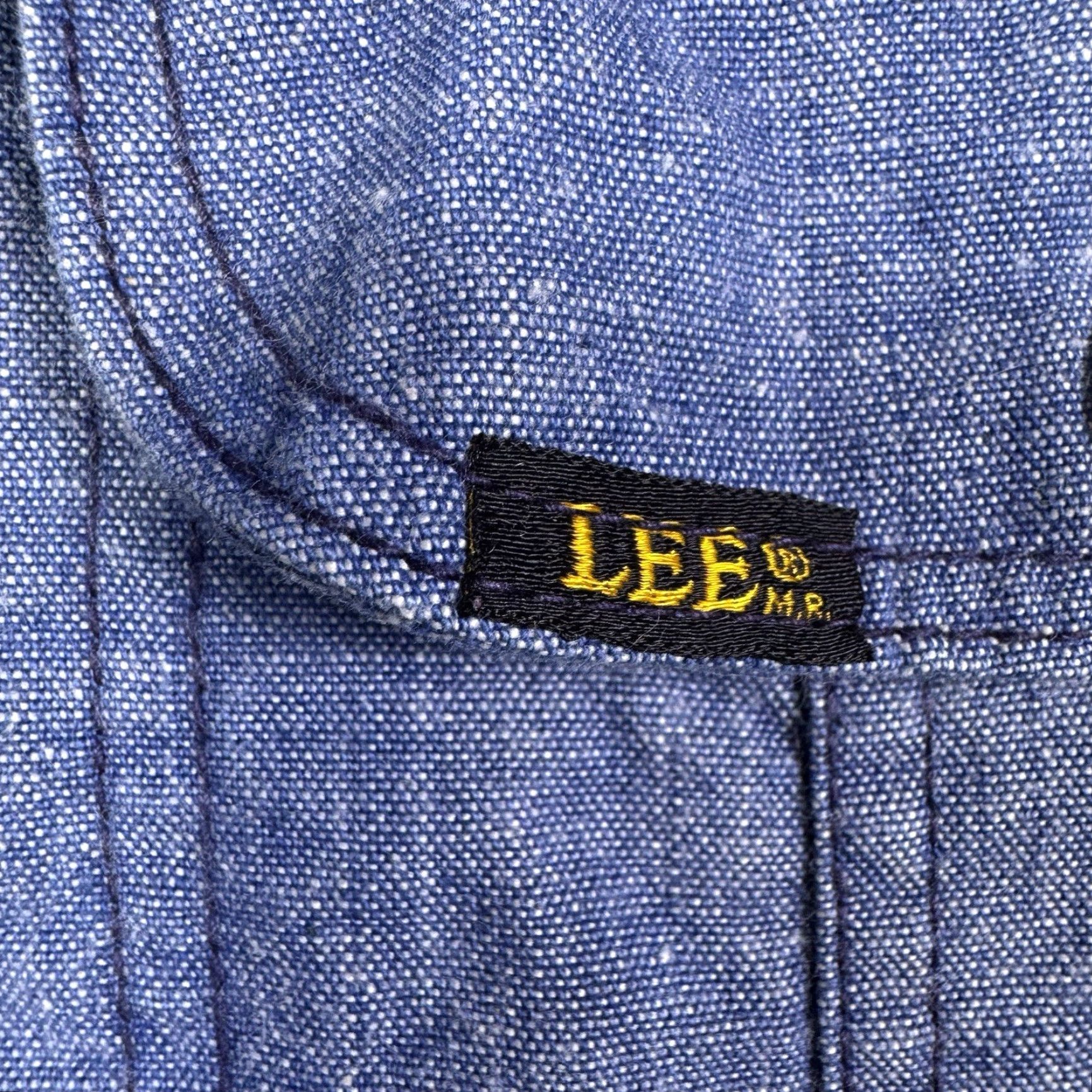 Lee VINTAGE Lee Denim Jacket Men L Workwear Utility Chore West Cal. 45 Dagger Collar Jacket Mens blue denim 80s USA Bomber Pockets Shirt Size US L / EU 52-54 / 3 - 5 Thumbnail