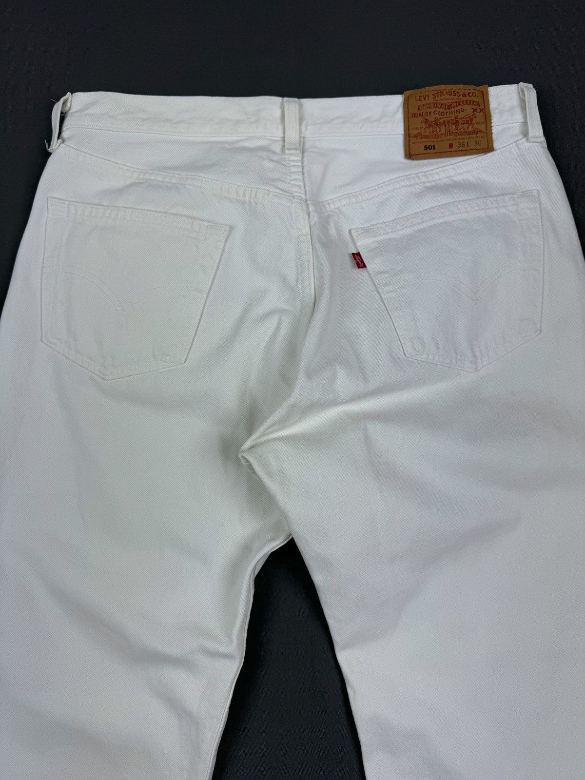 Levi's 1990’s Vintage Levi’s 501 White Jeans Made in USA Size US 35 - 15 Thumbnail