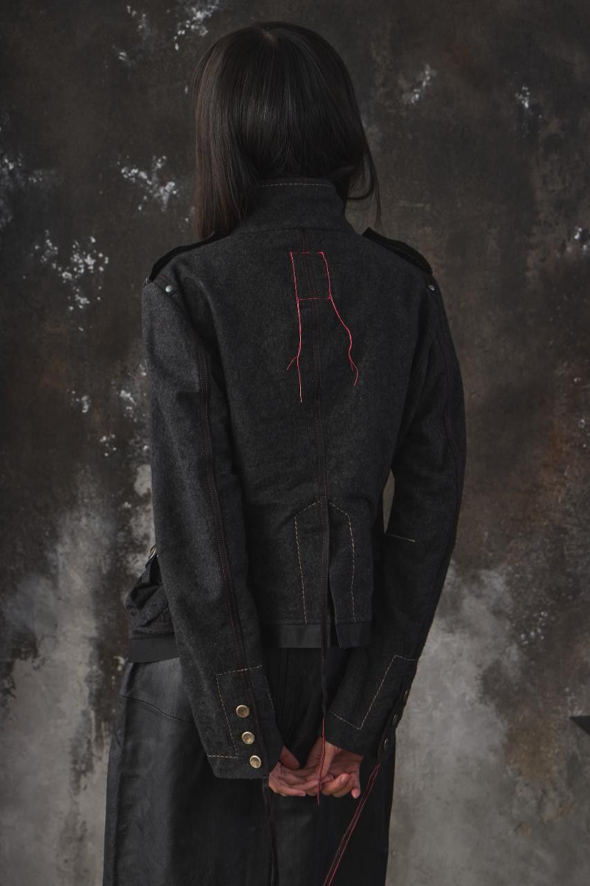 Marithe + Francois Girbaud Marithé + François Girbaud Wool Military Jacket Size M / US 6-8 / IT 42-44 - 4 Thumbnail