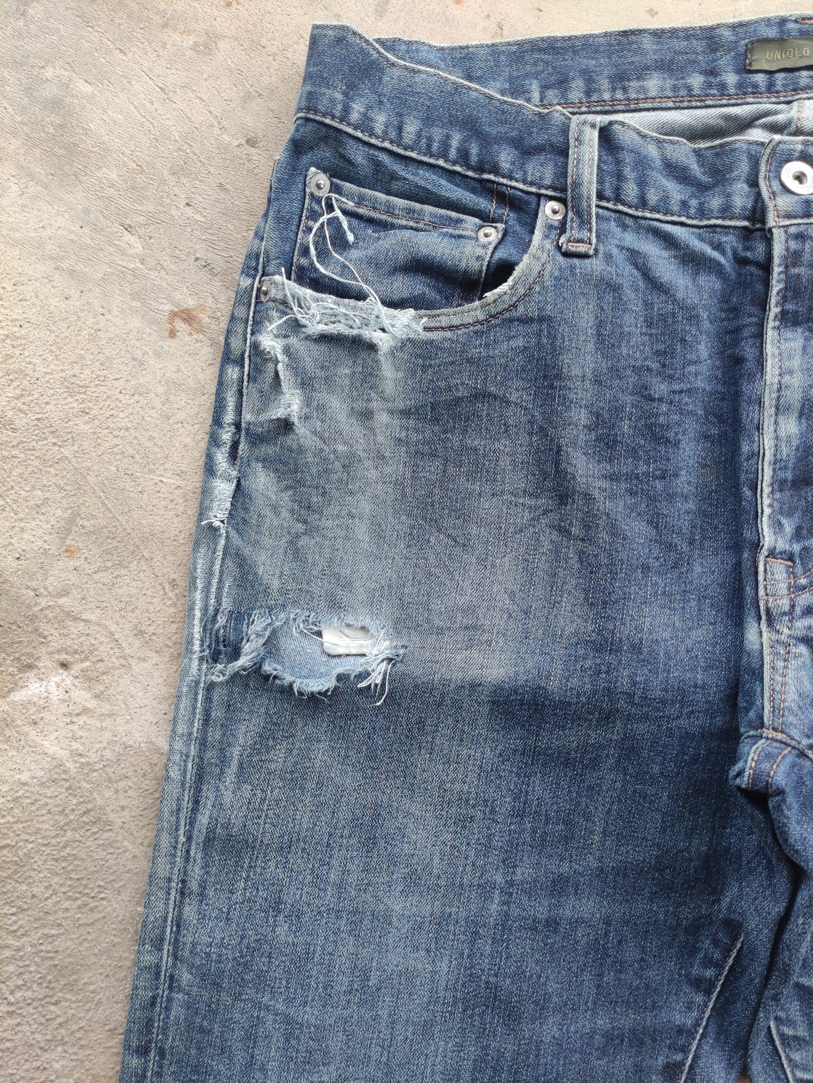 Japanese Brand Vintage Japanese Brand Distressed Faded Denim Pants Size US 31 - 5 Thumbnail