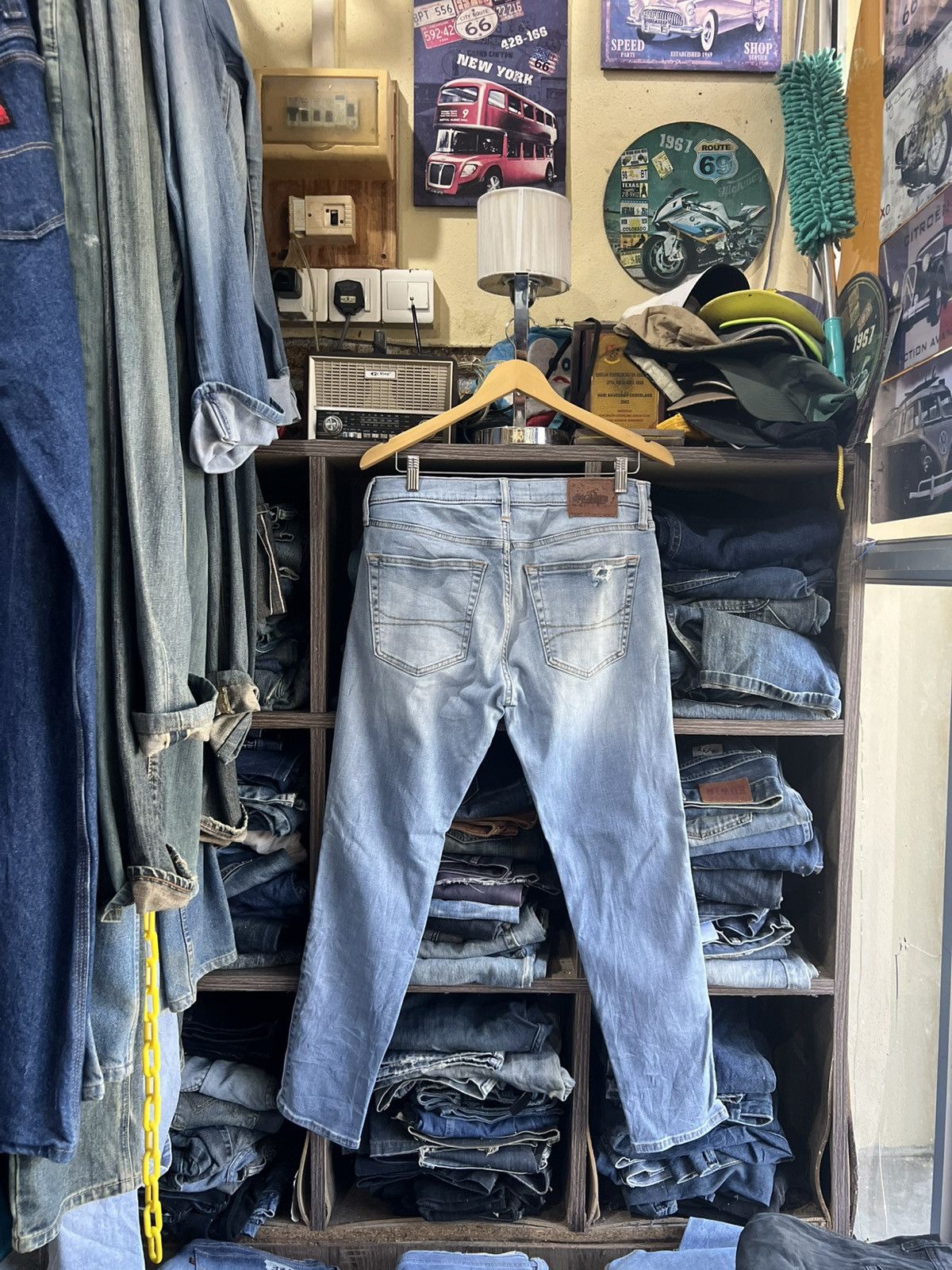Hollister 🔥Hollister Side Stripe Distressed Denim Size US 31 - 2 Thumbnail