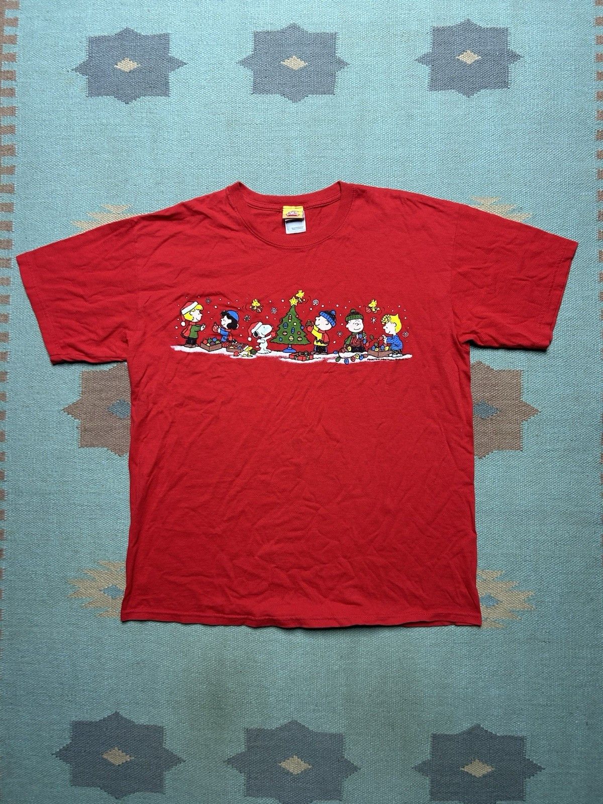 Vintage VTG t shirt peanuts Christmas Charlie Brown snoopy cotton L Size US L / EU 52-54 / 3 - 1 Thumbnail