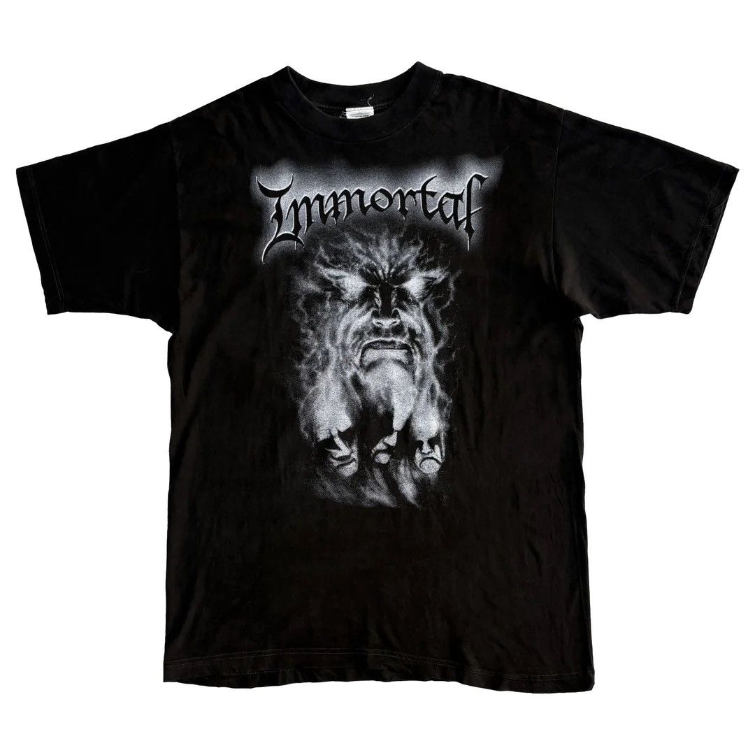 Band Tees Immortal 1998 90s Vintage Unholy Forces Evil Band T-Shirt Size US XL / EU 56 / 4 - 1 Thumbnail