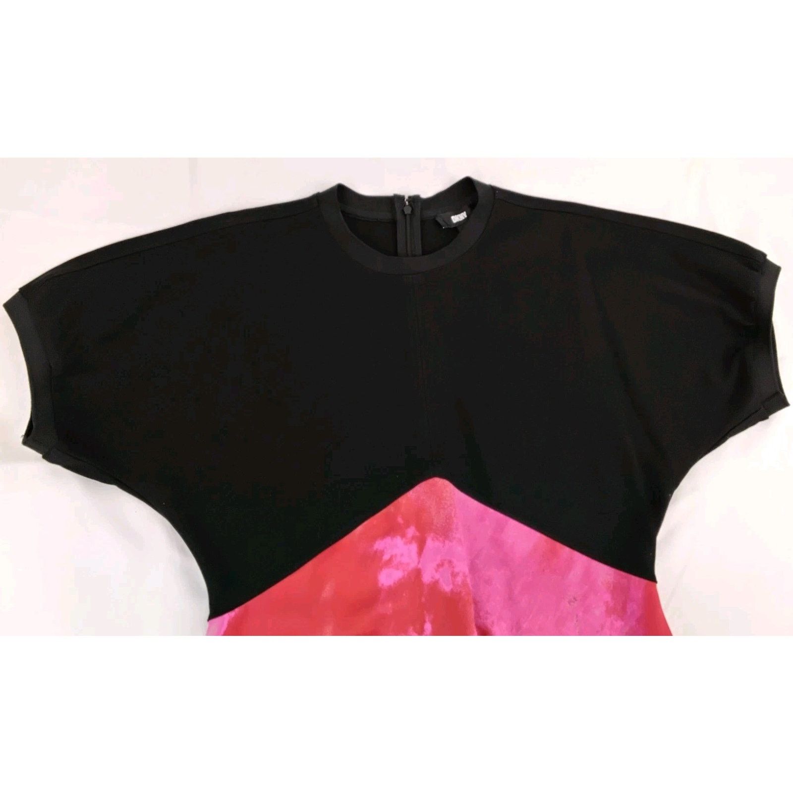 DKNY DKNY Maxi Dress Women's XS Black and Pink Short Sleeve NWT Size XS / US 0-2 / IT 36-38 - 4 Thumbnail