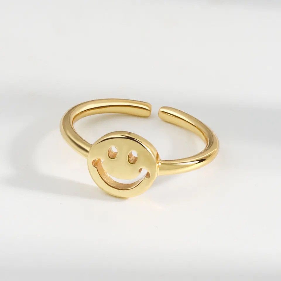 Jewelry × Vintage Simple Smiling Face Ring Size ONE SIZE - 2 Thumbnail