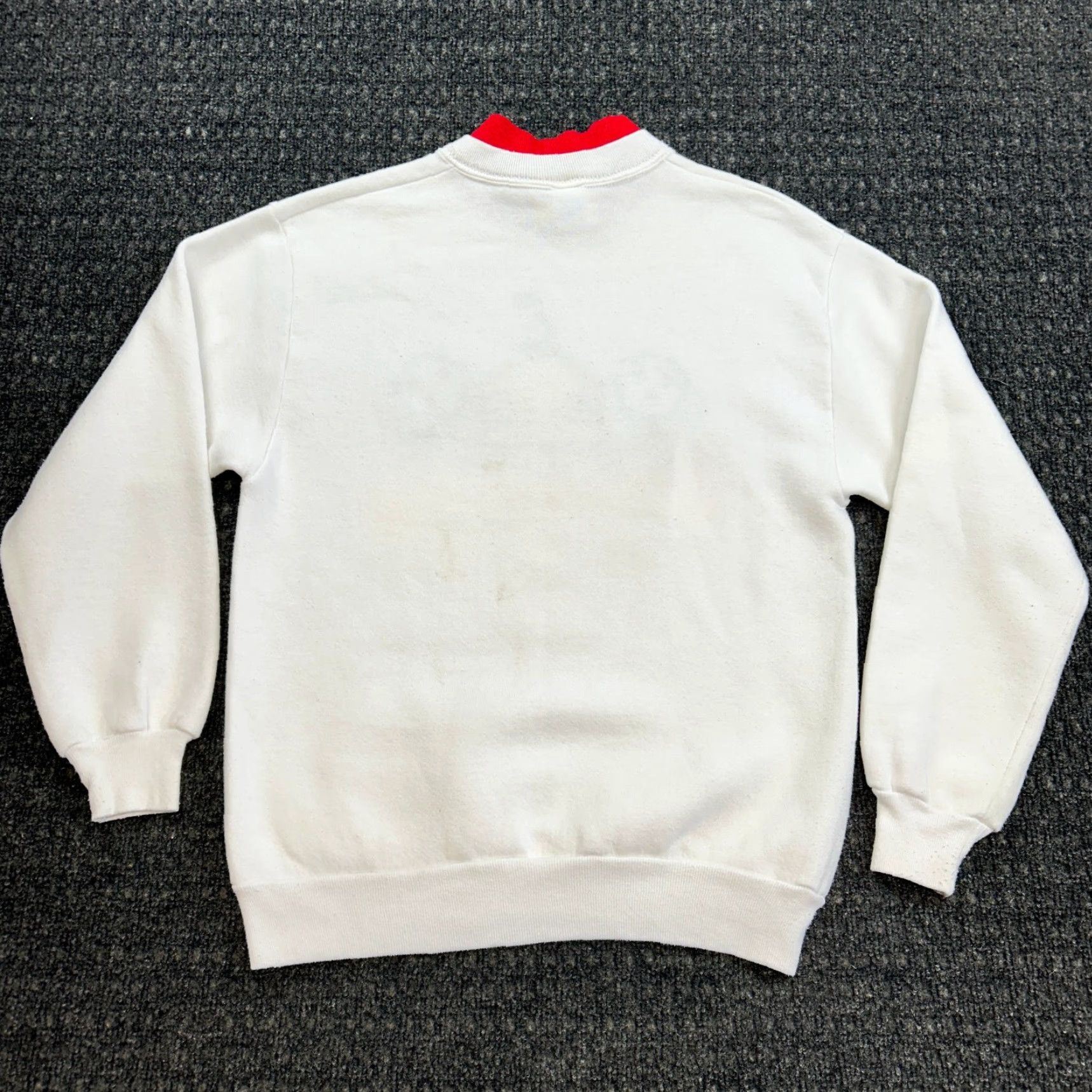 Vintage VINTAGE Morning Sun Sweatshirt Collared Knit Pullover Casual Women’s M White 80s 90s Retro School Embroidered Size M / US 6-8 / IT 42-44 - 5 Thumbnail