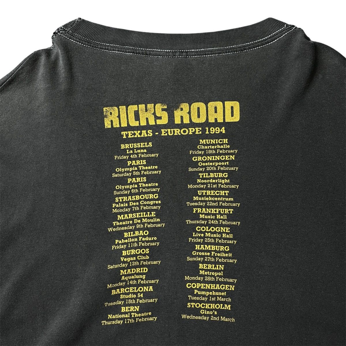 Band Tees Texas – Rick’s Road Europe Tour 1994 LS Size US XL / EU 56 / 4 - 4 Thumbnail