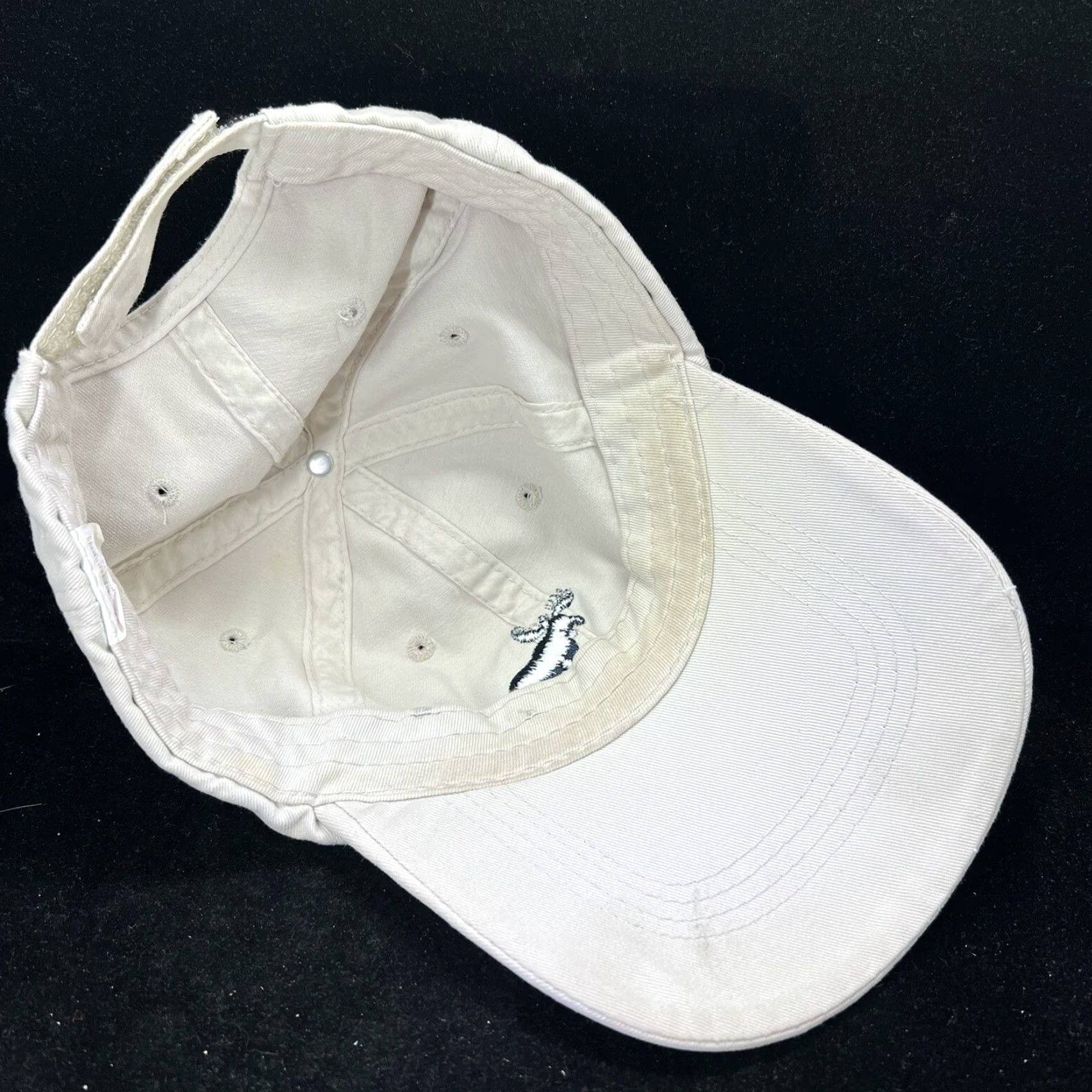 Vintage NORWAY MOOSE NORGE Embroidered Hat, Tan Blue Adjustable, CLEAN - Men Baseball Cap, Beige/Cotton, One Size Size ONE SIZE - 4 Thumbnail