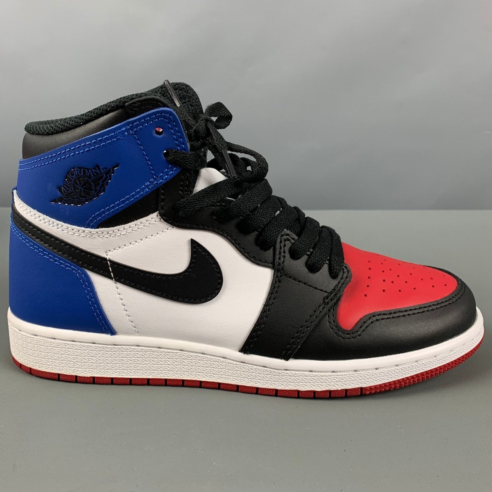 Nike NIKE AIR Black Red & Blue Color Leather High Top Sneakers Size US 6 / EU 39 - 2 Thumbnail