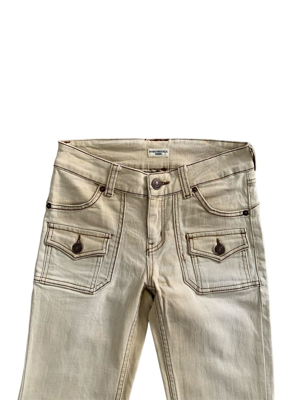 Japanese Brand Honeysuckle Rose Faded Bush Flared Jeans Size US 28 / EU 44 - 3 Thumbnail