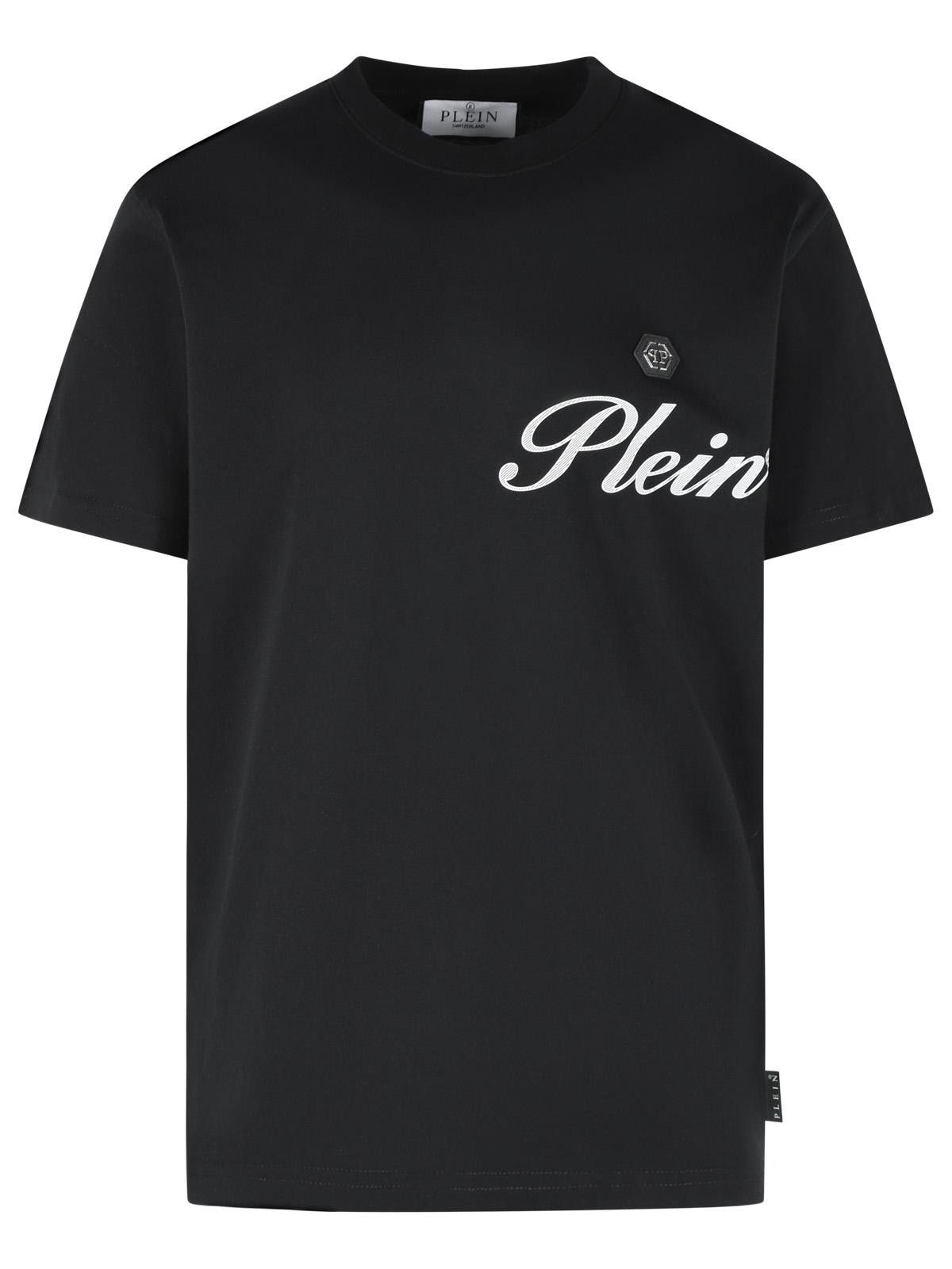 Philipp Plein PHILIPP PLEIN 'Signature' Black Cotton T-Shirt Size US S / EU 44-46 / 1 - 1 Thumbnail