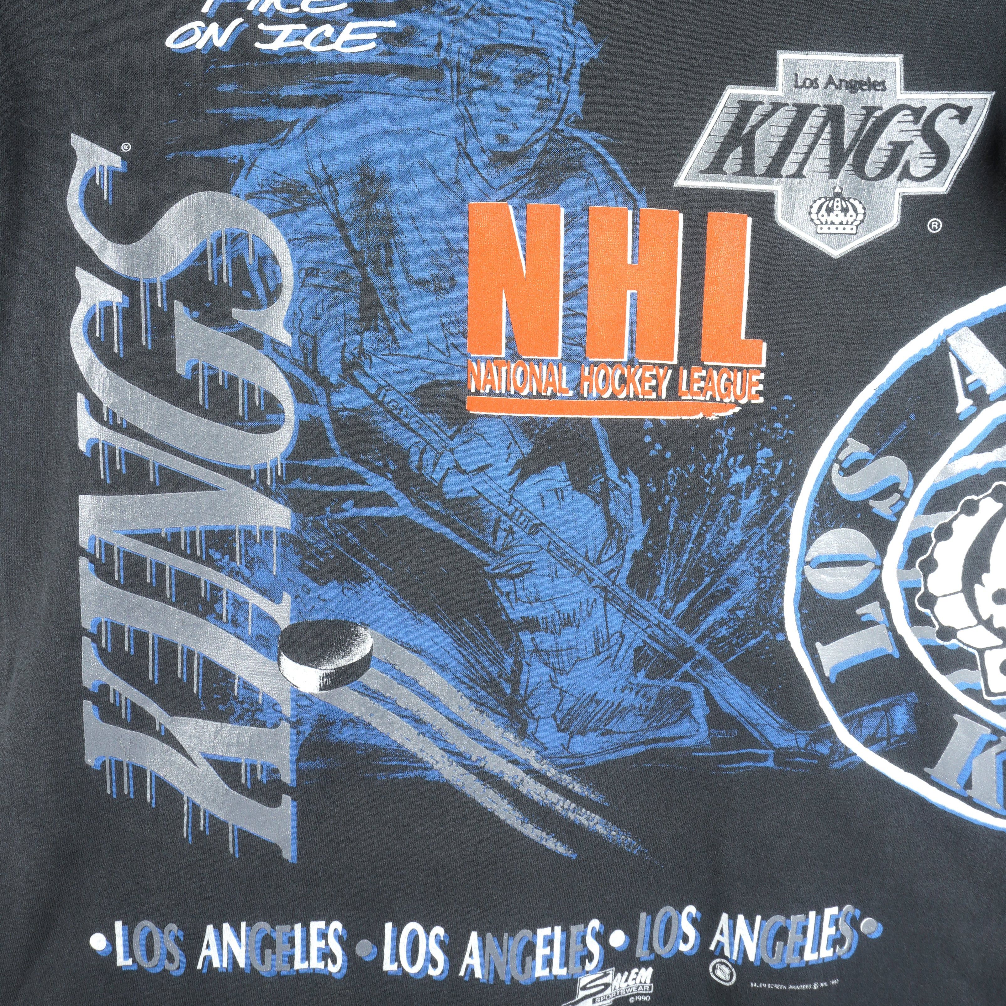 Salem Sportswear NHL - Los Angeles Kings Fire On Ice T-Shirt 1990 Size US L / EU 52-54 / 3 - 3 Thumbnail