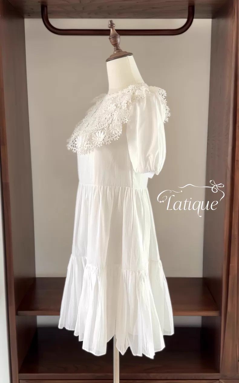 Valentino Valentino White fairy lace doll skirt bubble dress Size M / US 6-8 / IT 42-44 - 3 Thumbnail