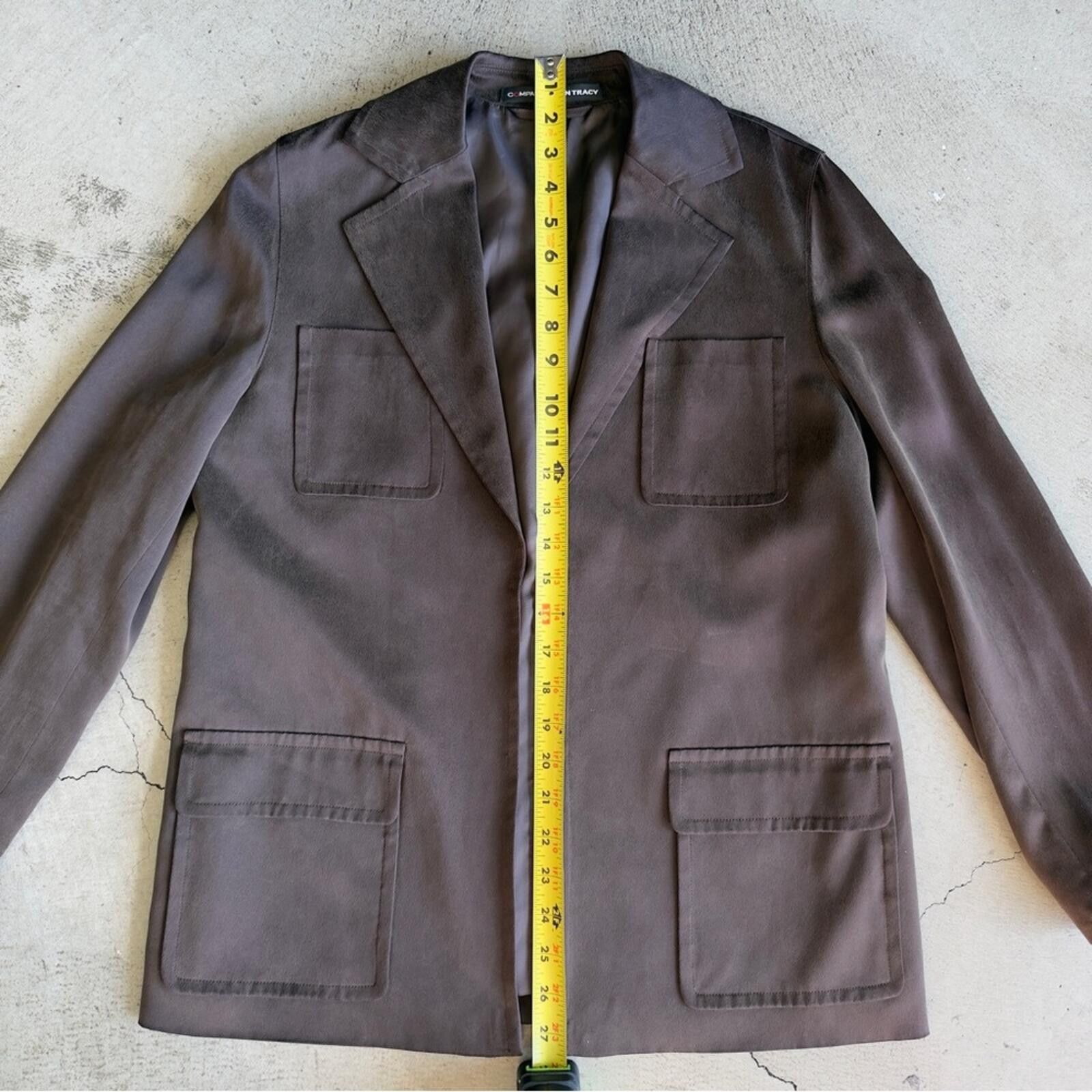Other Ellen Tracy / Faux Suede Open Front Blazer / Brown Size XS / US 0-2 / IT 36-38 - 5 Thumbnail