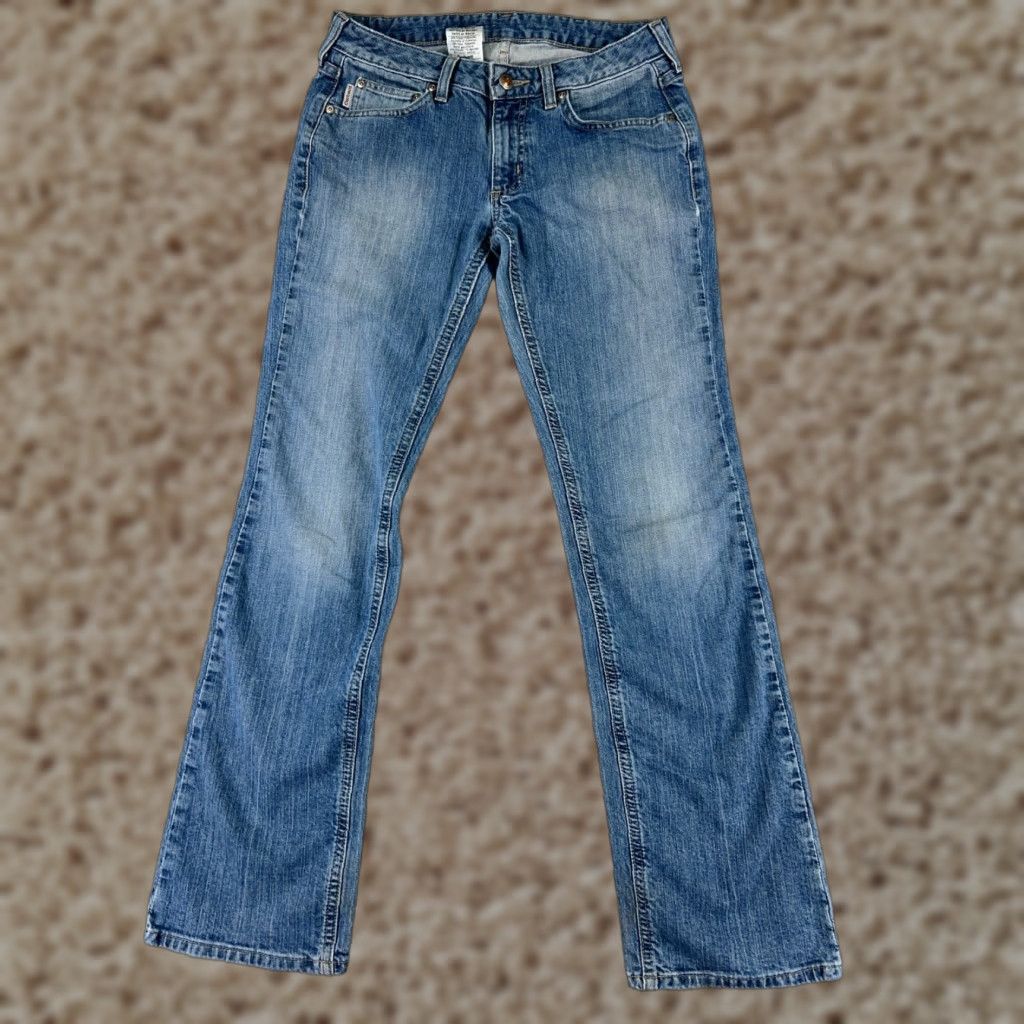 Carhartt Carhartt Jeans Womens 27 Blue Denim Bootcut 5-Pocket Regular Inseam 31 Cotton Blend Stretch Hem Wear Vintage No Size 27" / US 4 / IT 40 - 1 Thumbnail