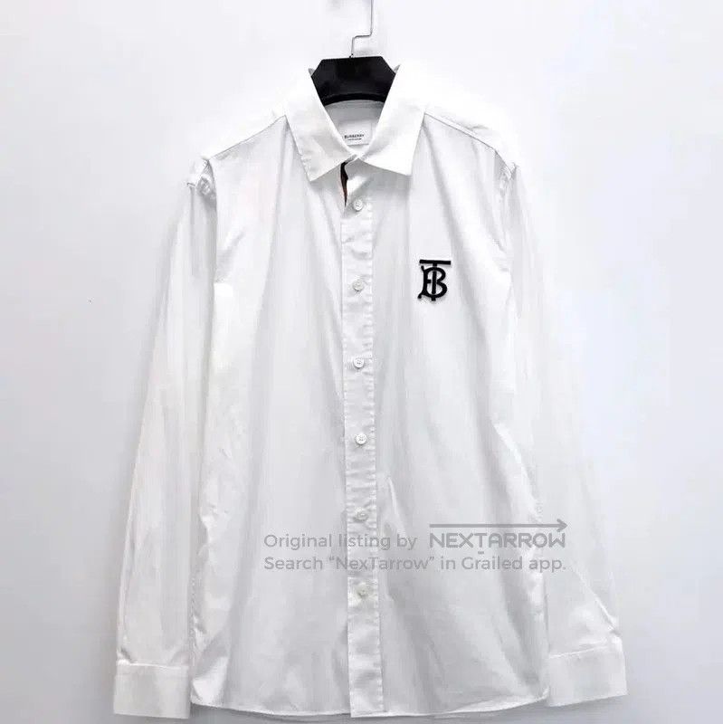 Burberry Burberry White Long Sleeve Shirt for Men. Size US S / EU 44-46 / 1 - 1 Thumbnail