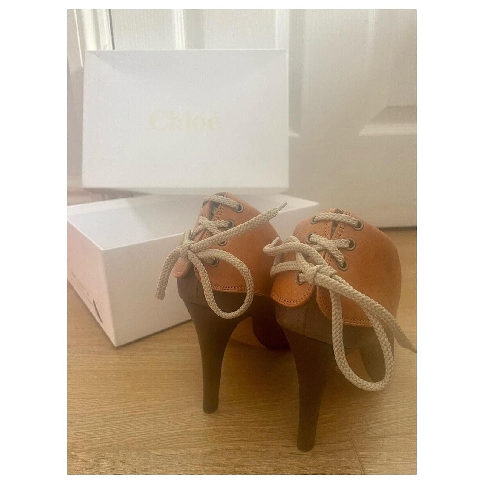Chloe Gibbon calf leather heels Size US 6 / IT 36 - 12 Thumbnail