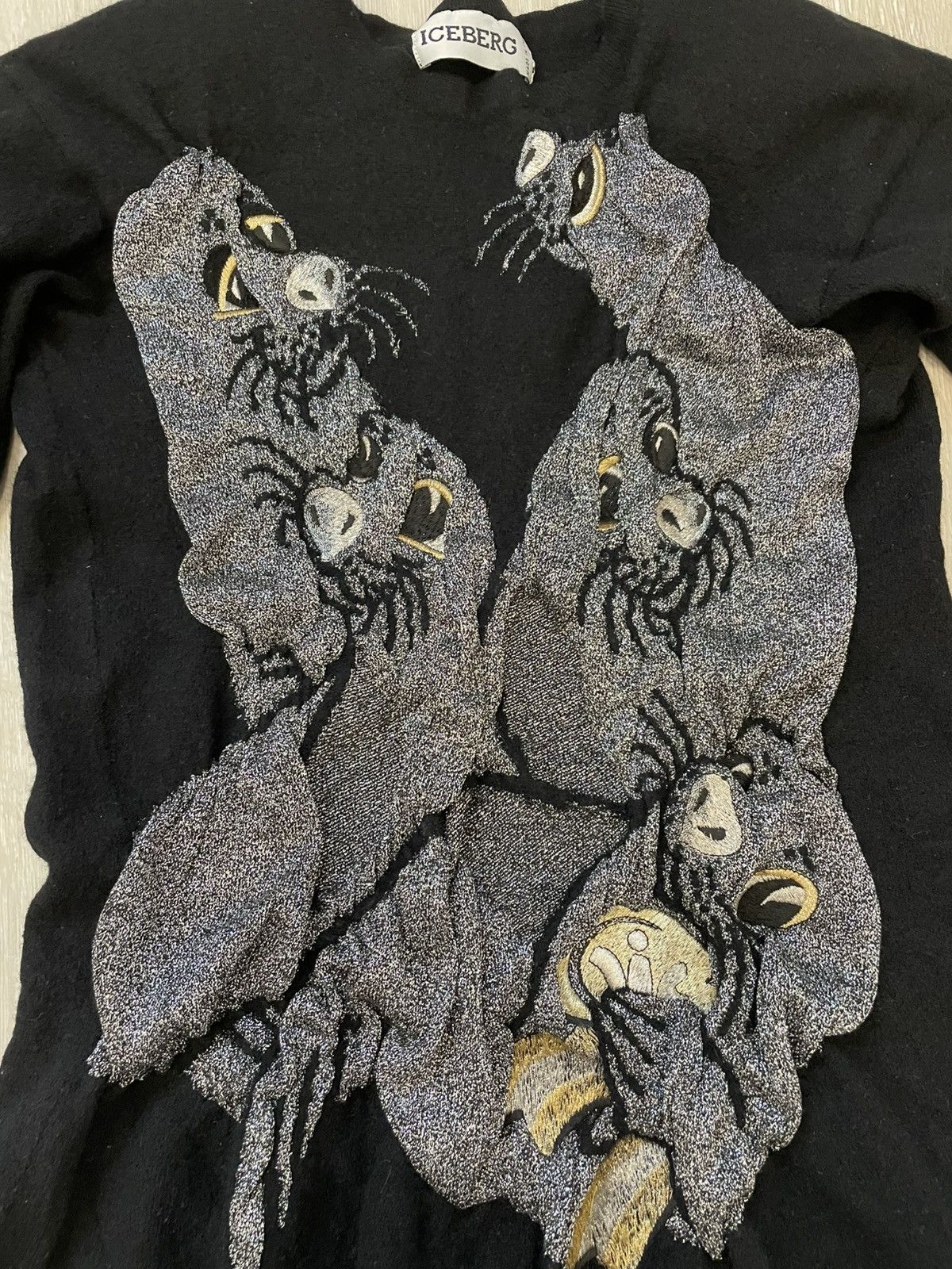 Iceberg × Vintage ICEBERG Vintage 1991 Gilmar Rare Seals Pullover Sweater Size XS / US 0-2 / IT 36-38 - 3 Thumbnail