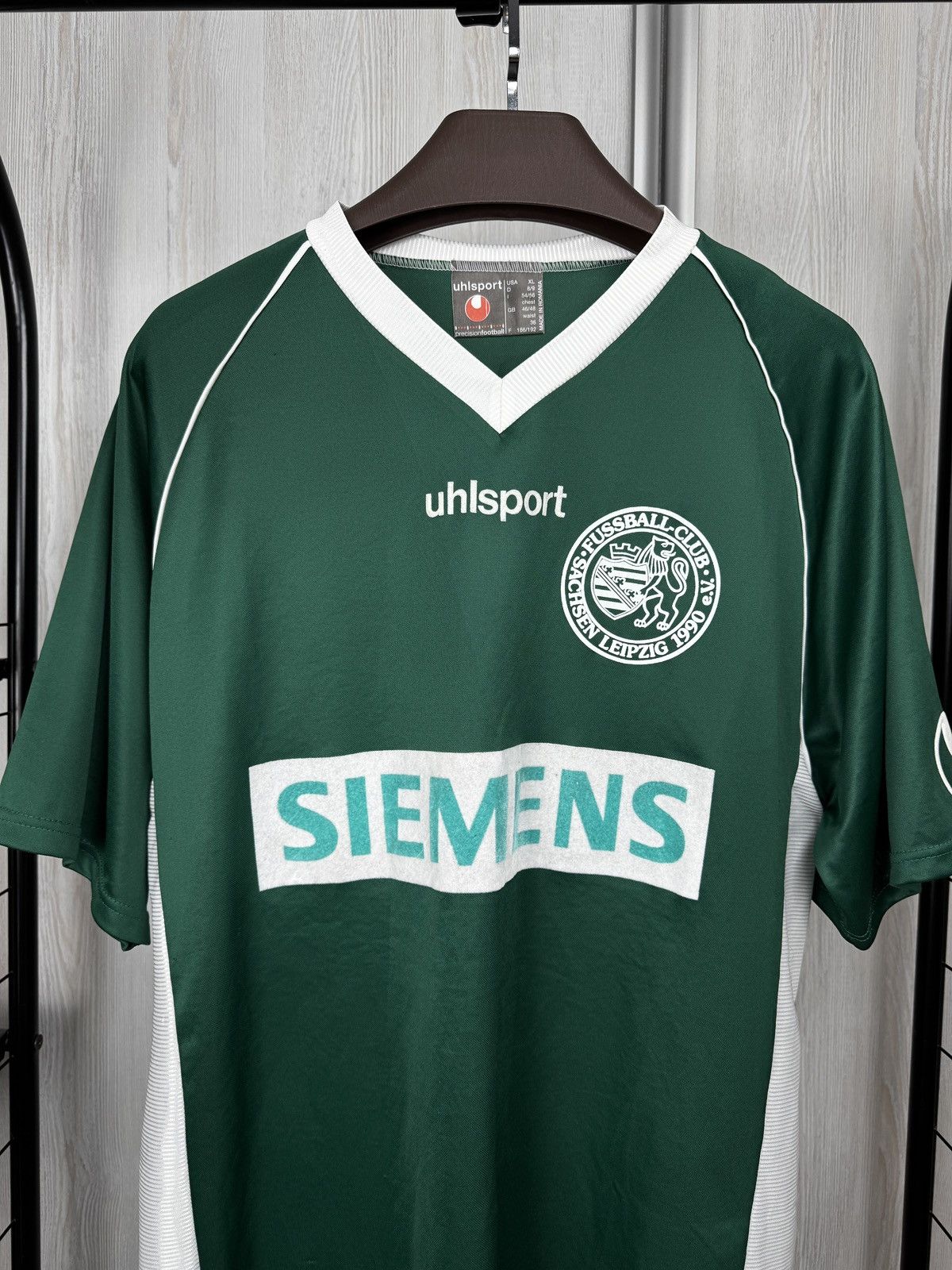 Other uhlsport vintage FC Sachsen Leipzig #13 match worn jersey Size US XL / EU 56 / 4 - 3 Thumbnail